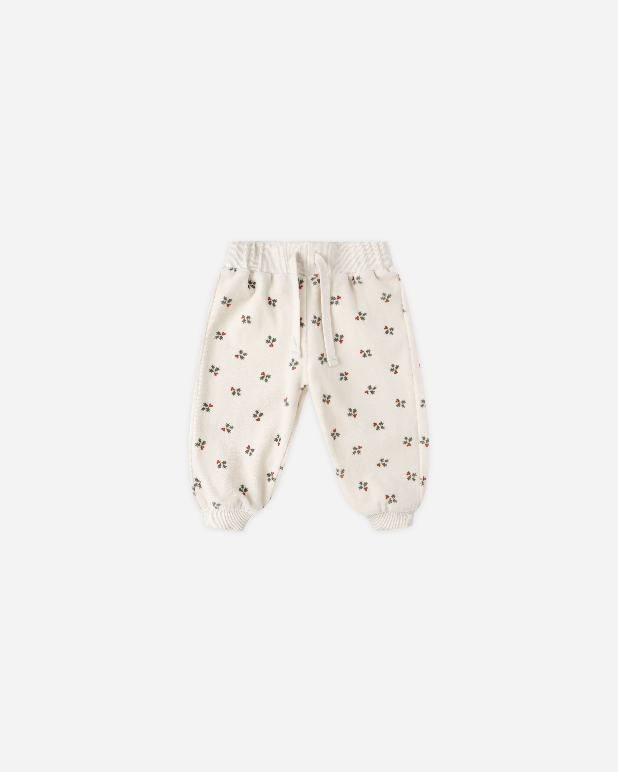 Velour Relaxed Sweatpant || Holly Berry