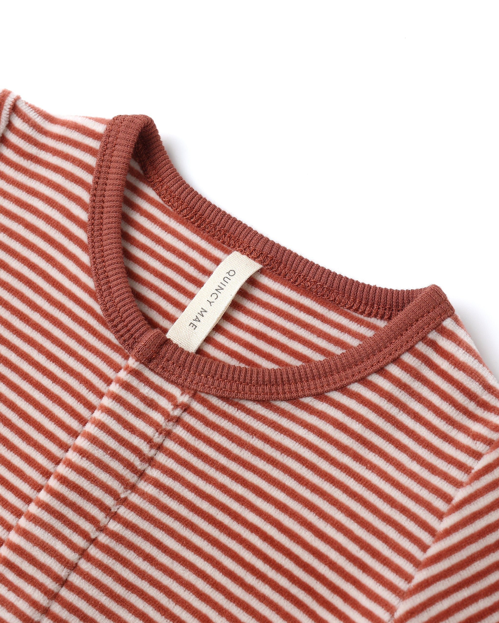 Hidden Snap Footie || Candy Stripe
