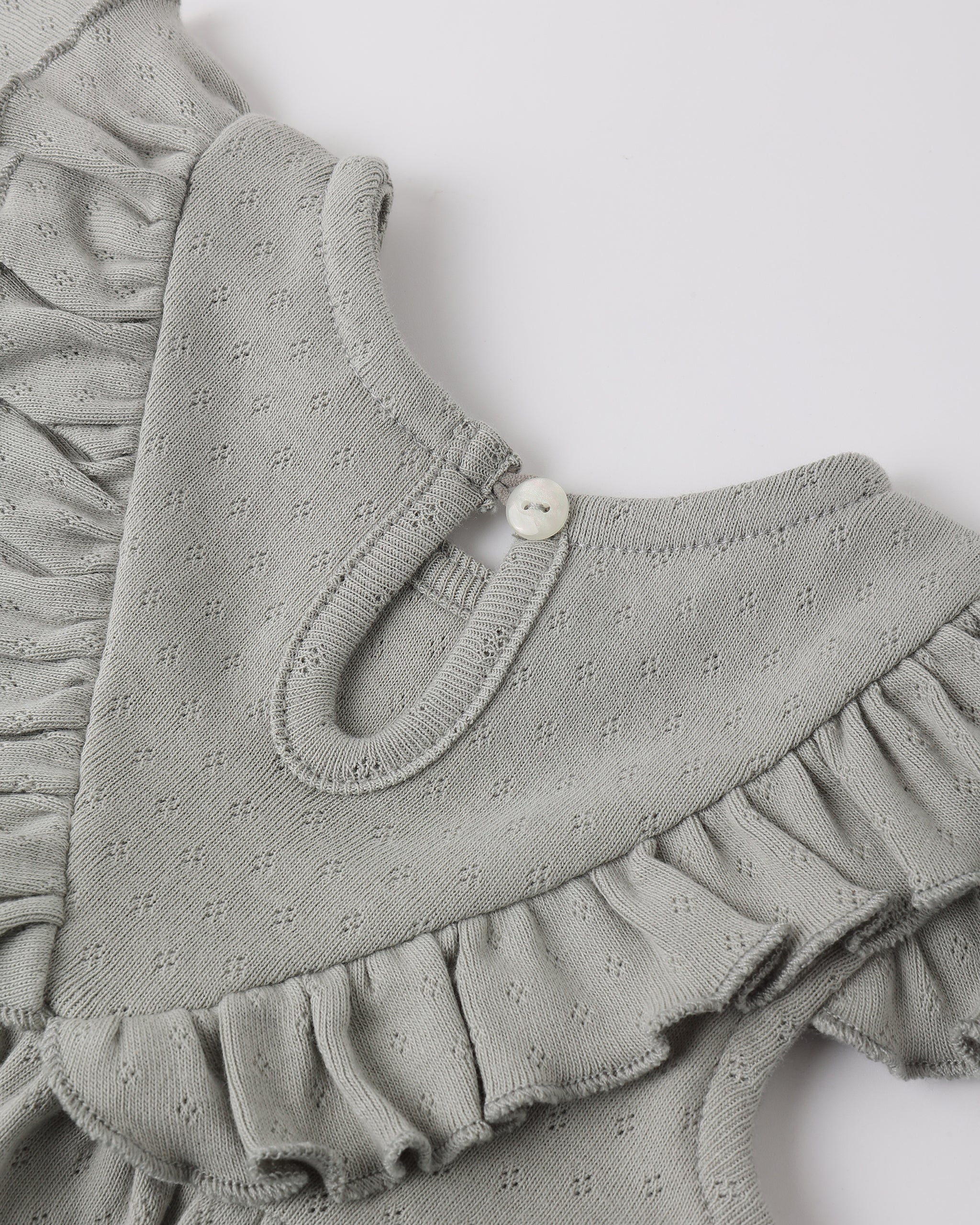 Sleeveless Ruffle V Dress Sage - Rylee + Cru | Kids Clothes | Trendy Baby Clothes | Modern Infant Outfits |