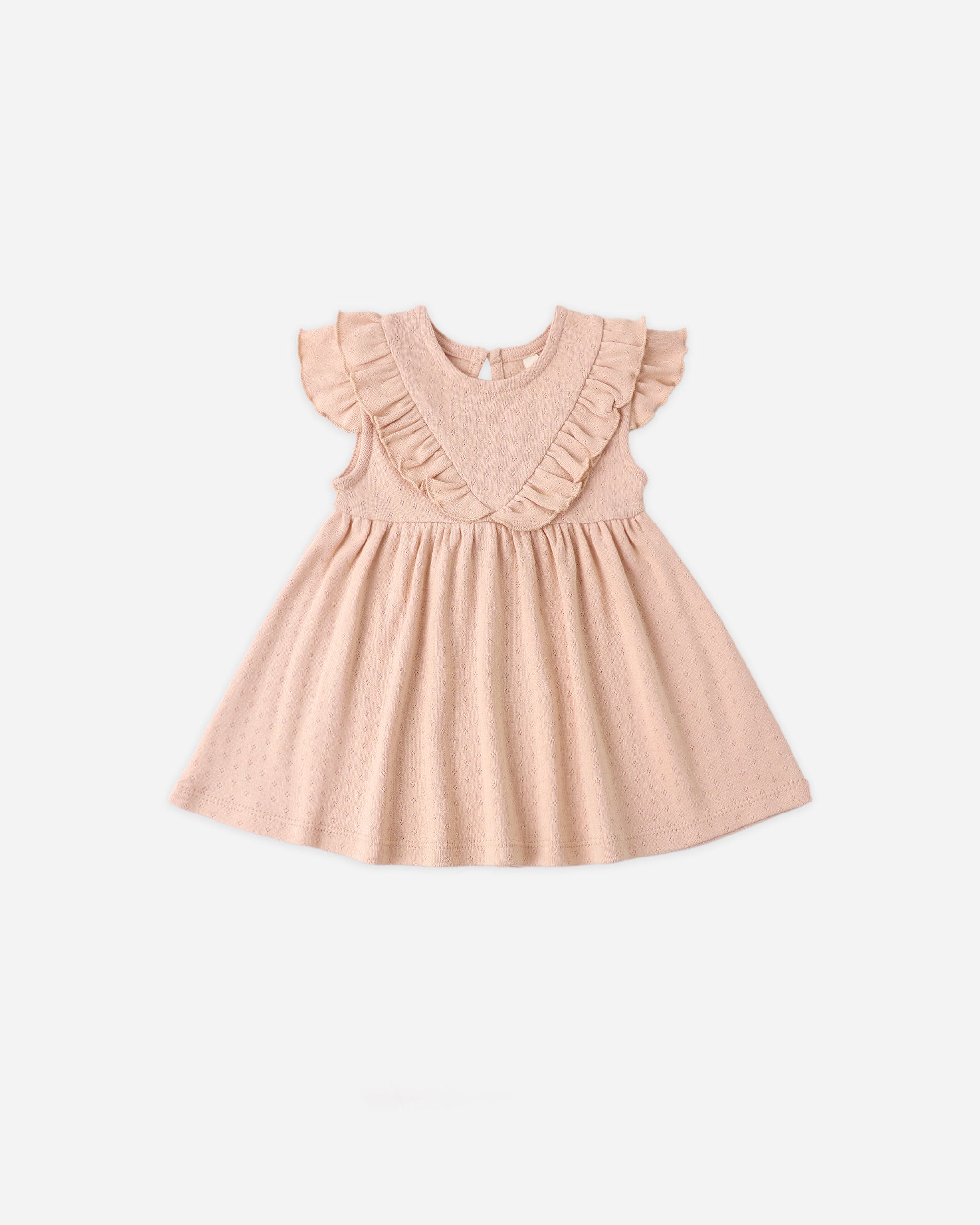 Sleeveless Ruffle V Dress Melon - Rylee + Cru | Kids Clothes | Trendy Baby Clothes | Modern Infant Outfits |