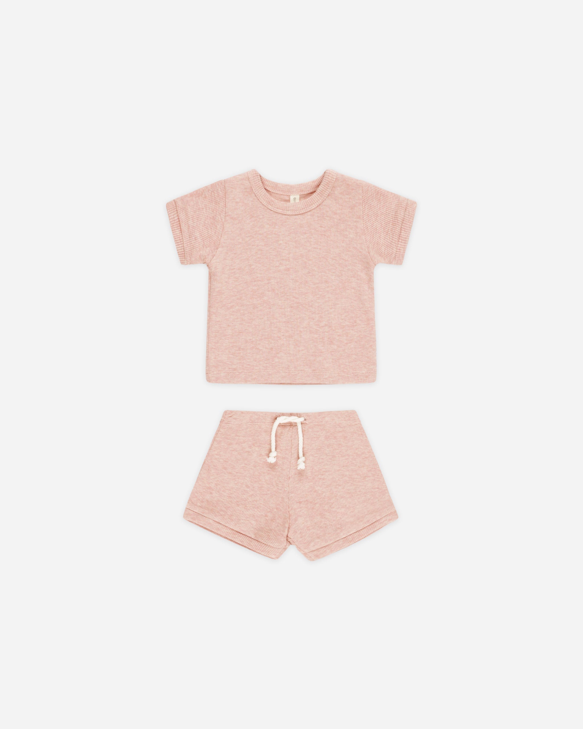 Ribbed Shortie Set || Rose - Rylee + Cru | Kids Clothes | Trendy Baby Clothes | Modern Infant Outfits |