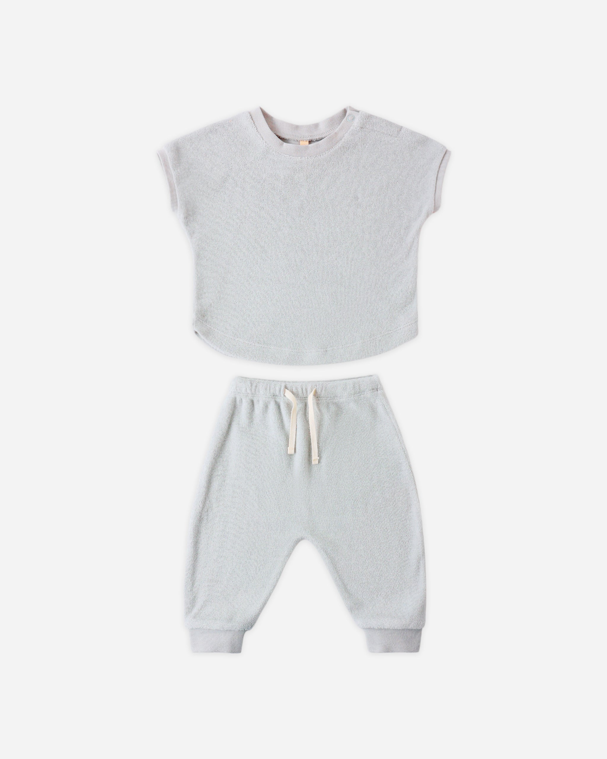 Terry Tee + Pant Set Sky - Rylee + Cru | Kids Clothes | Trendy Baby Clothes | Modern Infant Outfits |