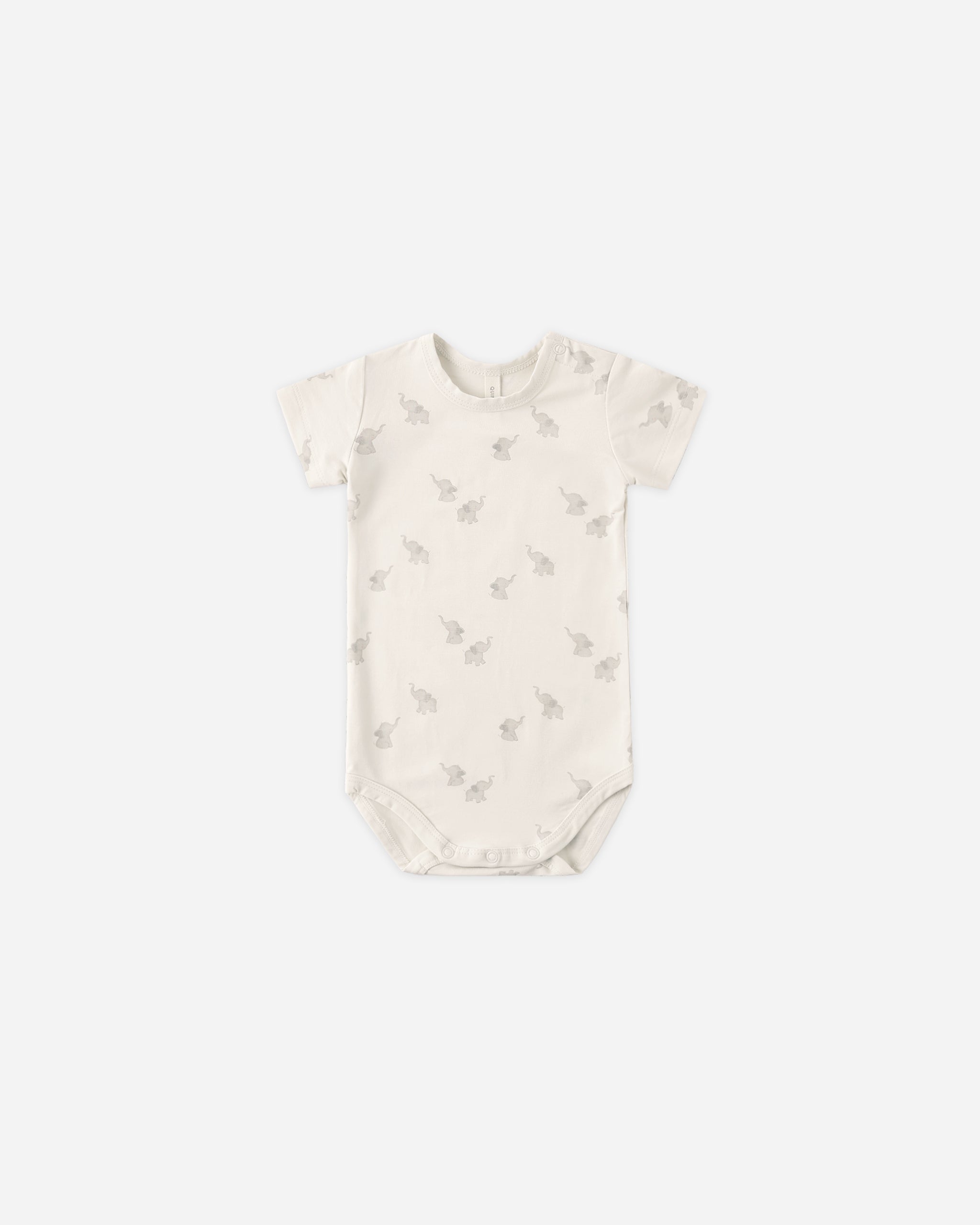 Bamboo Short Sleeve Bodysuit Elephants - Rylee + Cru | Kids Clothes | Trendy Baby Clothes | Modern Infant Outfits |