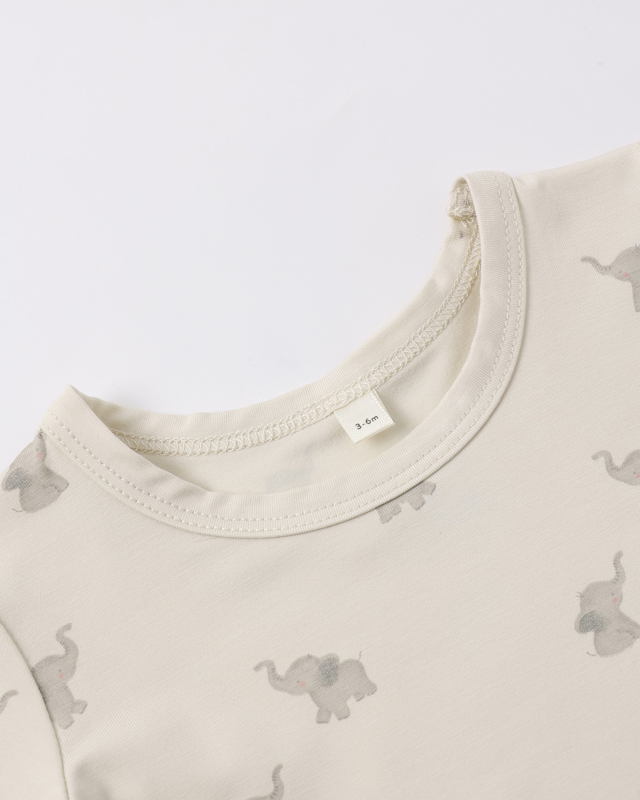 Bamboo Short Sleeve Bodysuit Elephants - Rylee + Cru | Kids Clothes | Trendy Baby Clothes | Modern Infant Outfits |