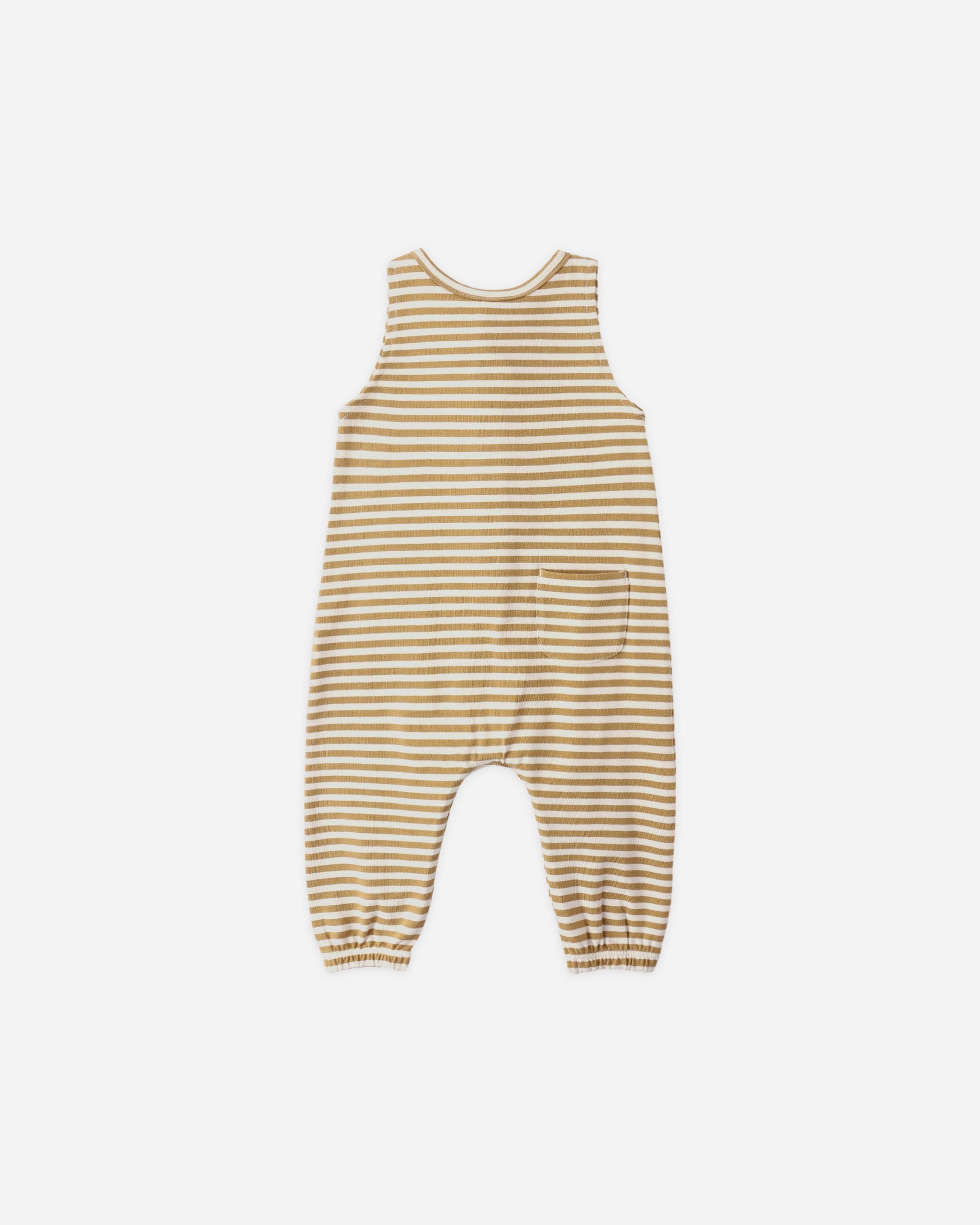 Sleeveless Jumpsuit Honey Stripe - Rylee + Cru | Kids Clothes | Trendy Baby Clothes | Modern Infant Outfits |