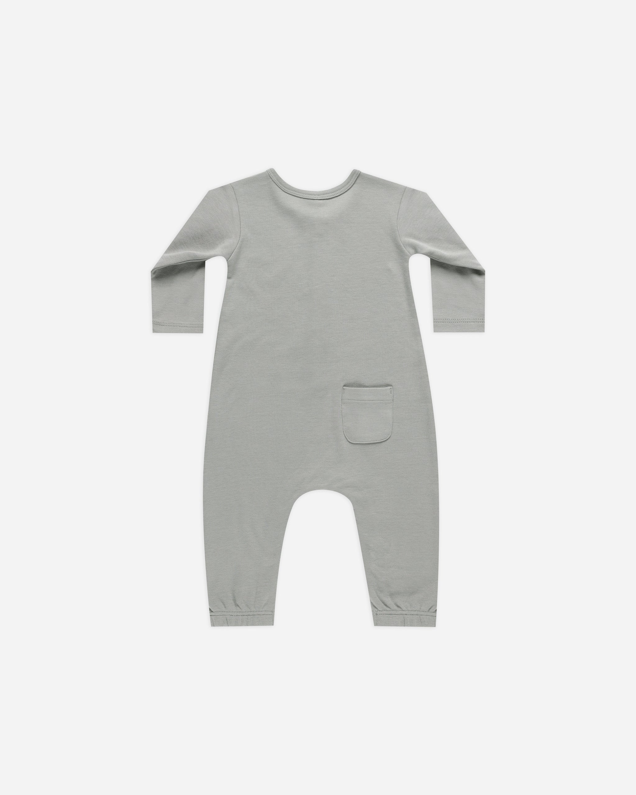 Long Sleeve Jumpsuit || Dusty Blue*
