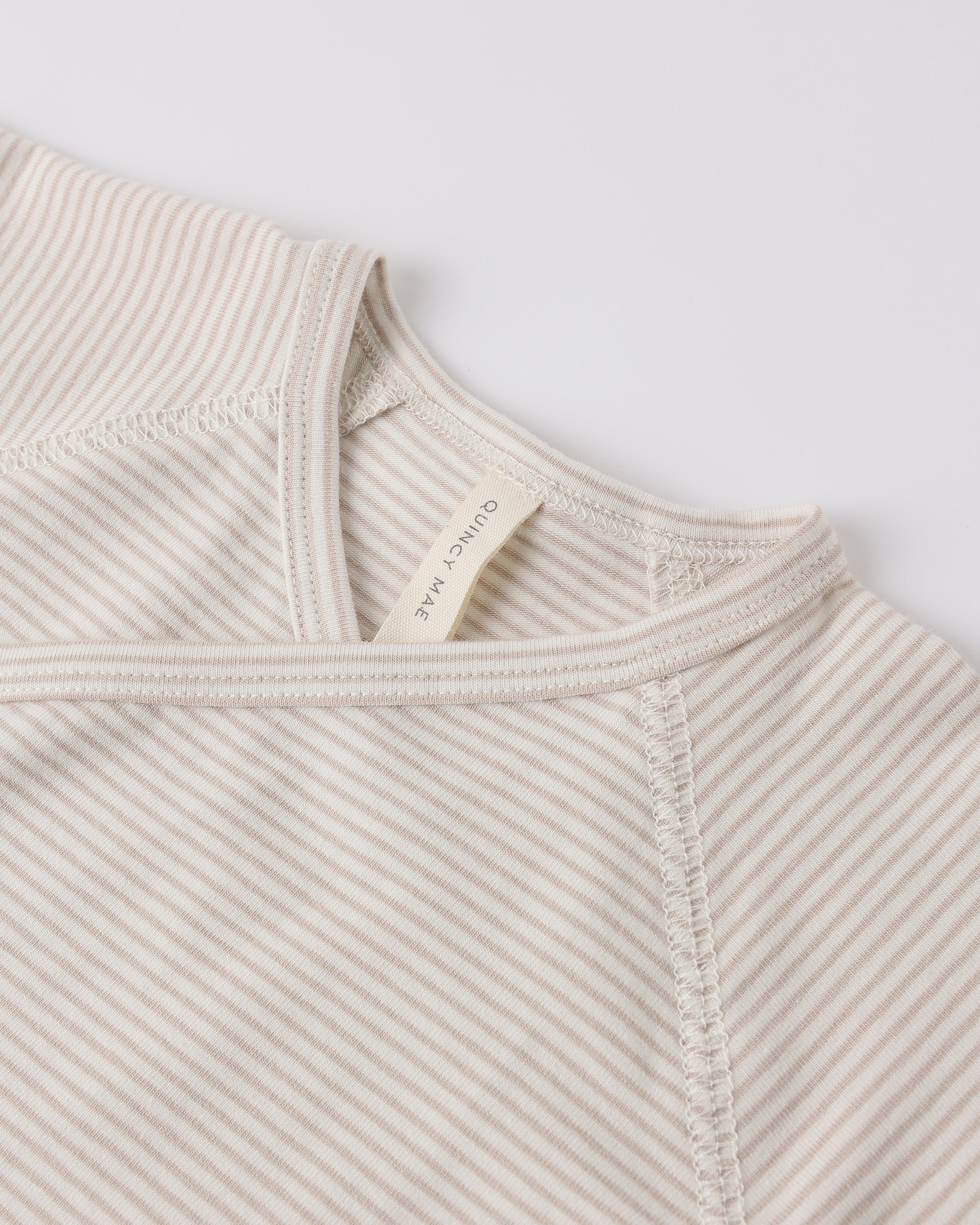 Wrap Top + Footed Pant Set Oat Micro Stripe - Rylee + Cru | Kids Clothes | Trendy Baby Clothes | Modern Infant Outfits |