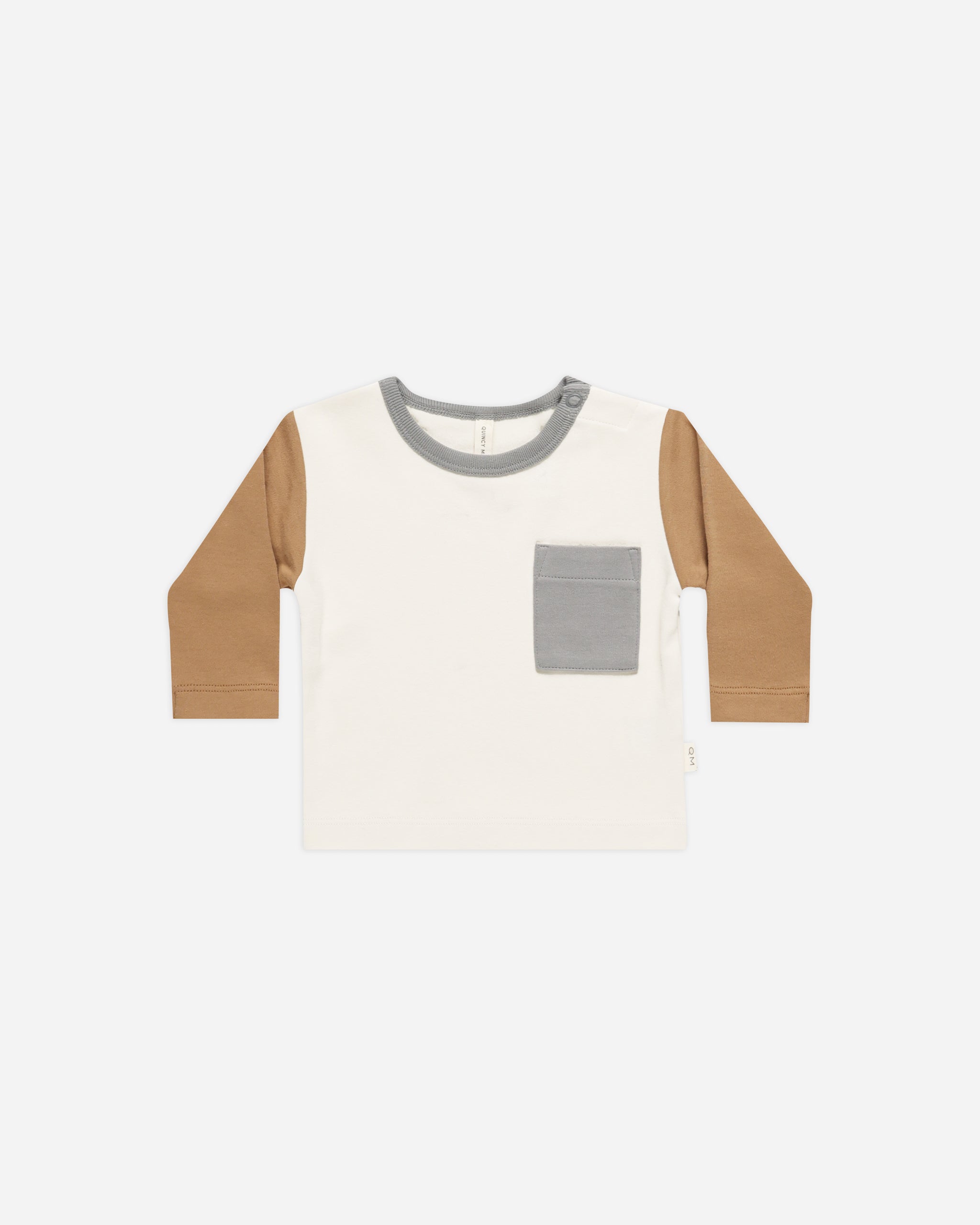 Long Sleeve Pocket Tee - || -  Color Block