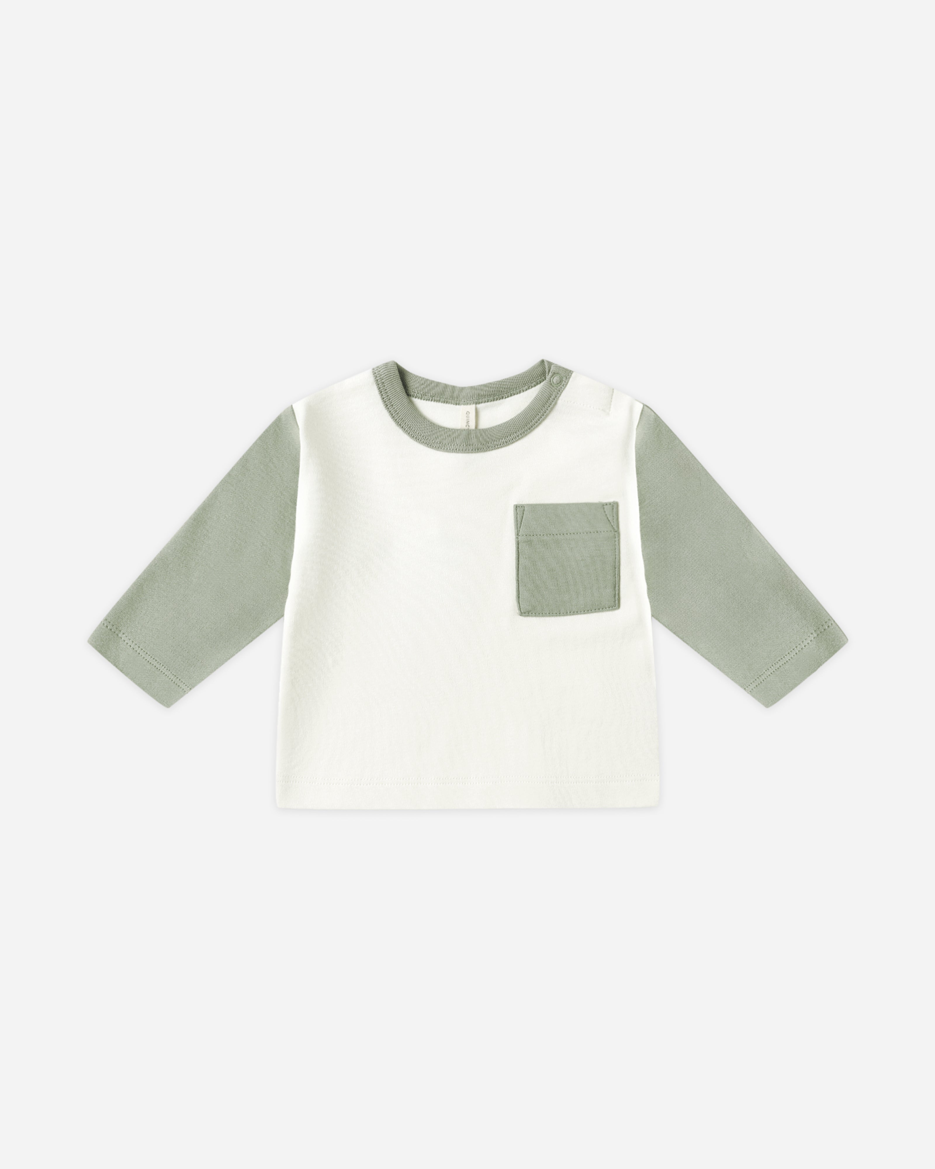 T-shirt raglan à manches longues || Fougère