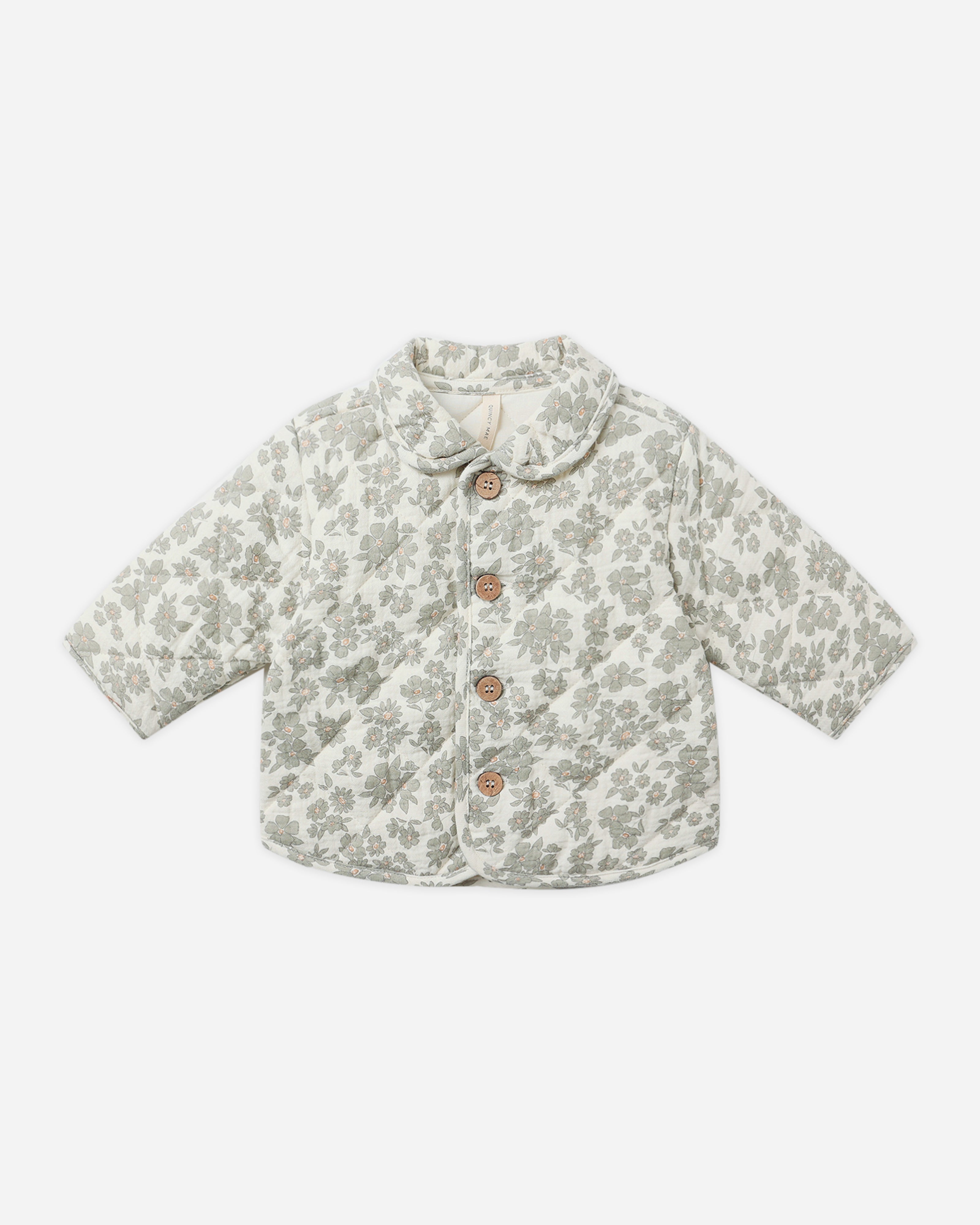 Quilted Jacket || Green Floral