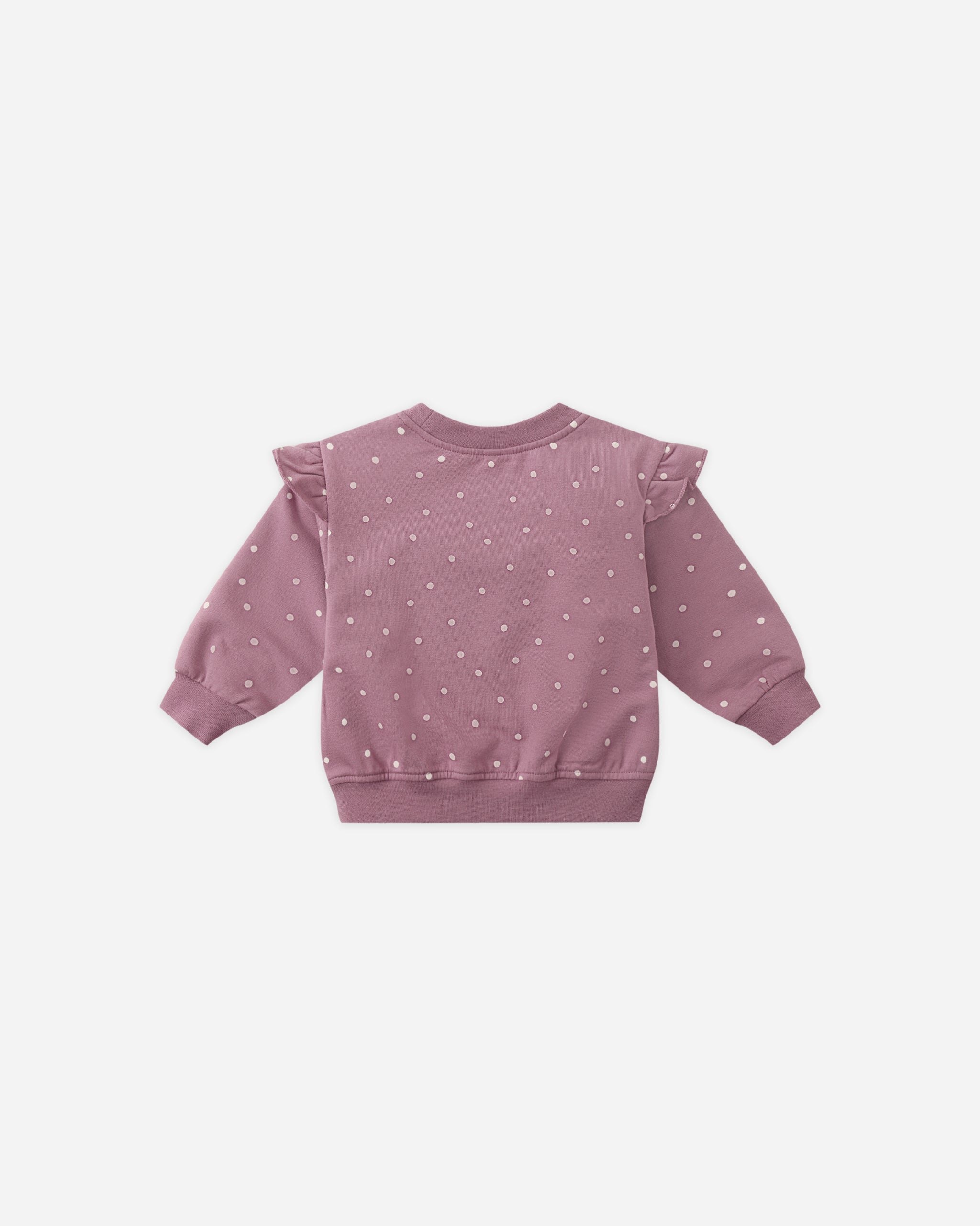 Ruffle Fleece Sweatshirt || Polka Dots*