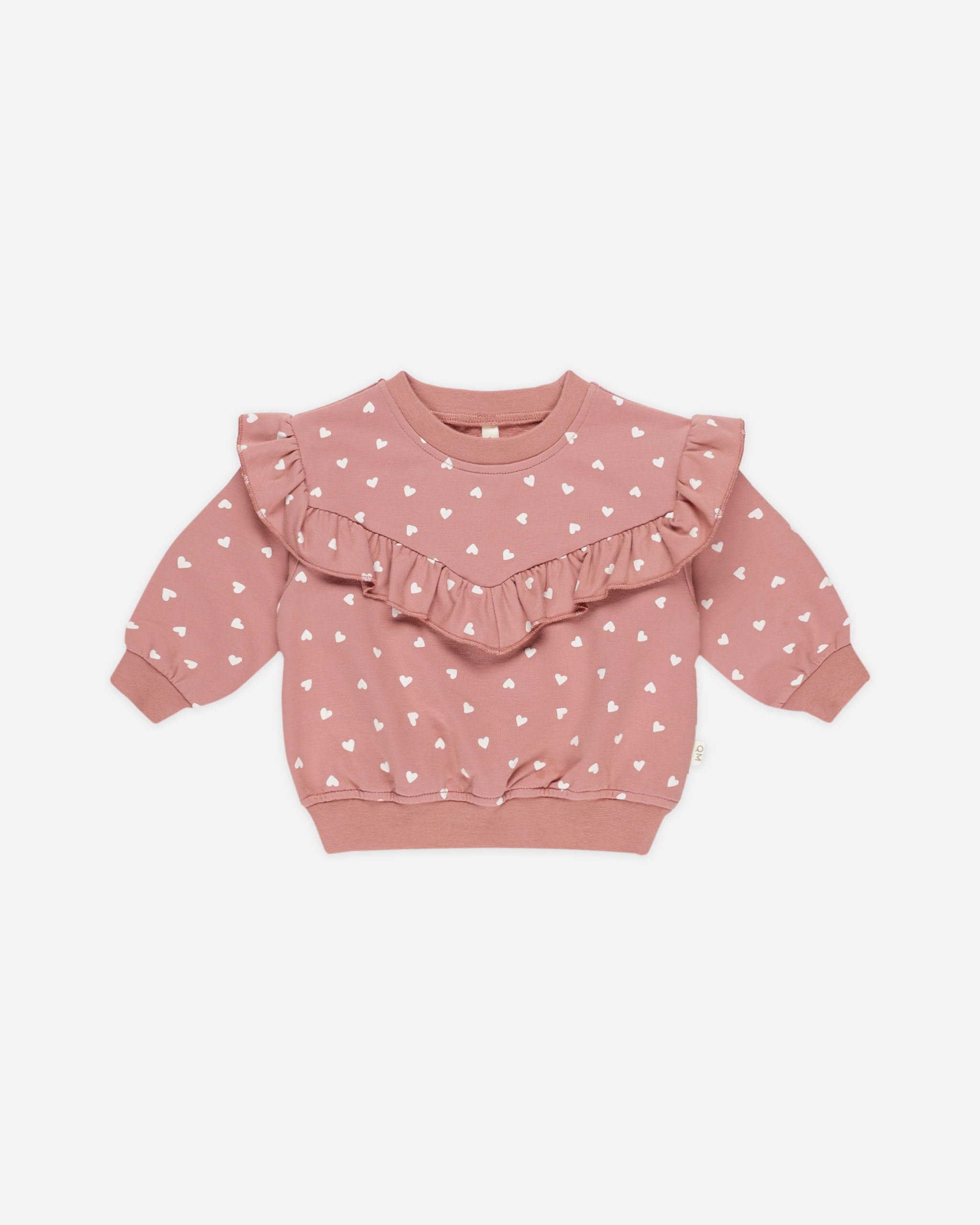 -Ruffle Sweatshirt || Lipstick Hearts-