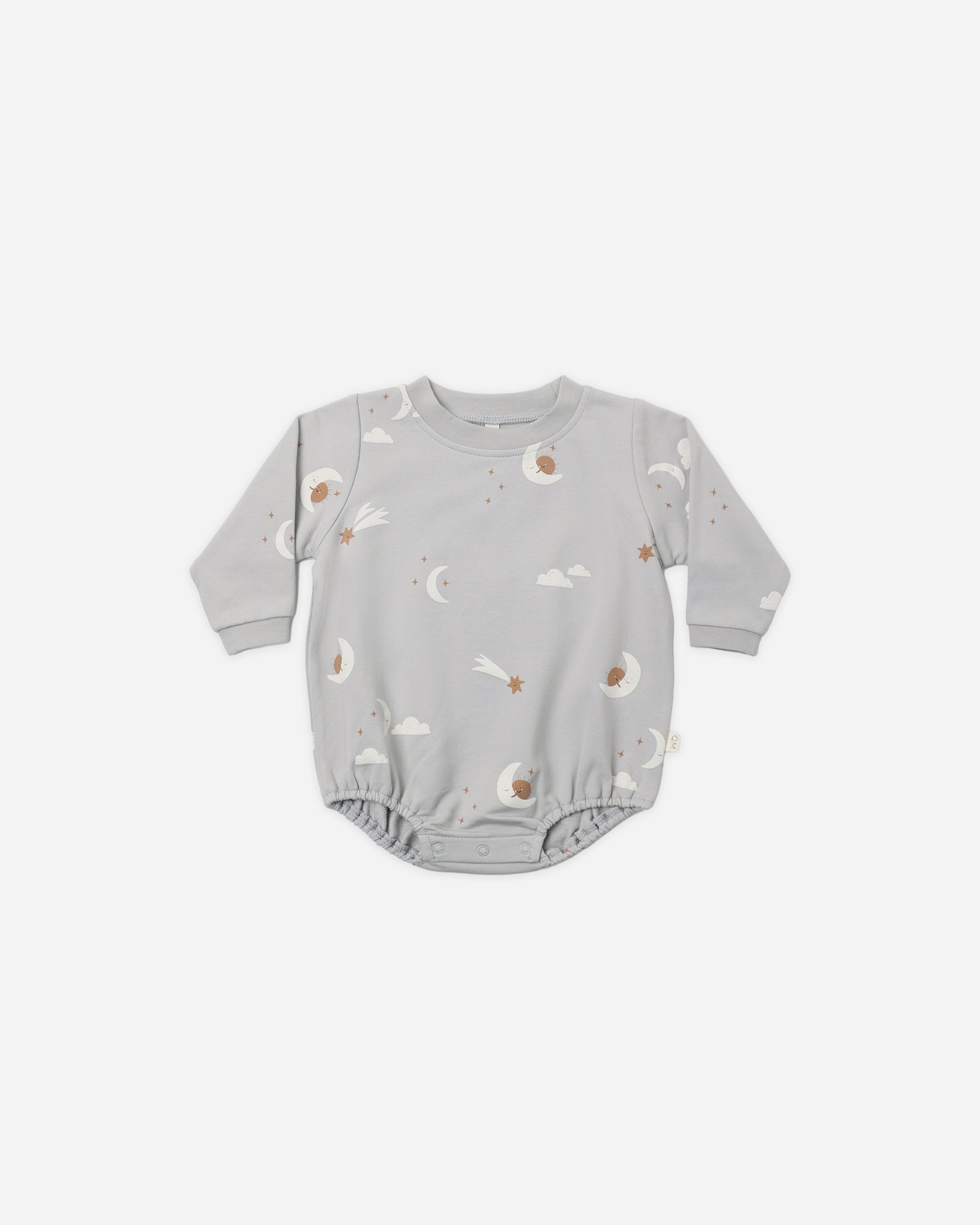 Crewneck Bubble Romper Sky Friends - Rylee + Cru | Kids Clothes | Trendy Baby Clothes | Modern Infant Outfits |