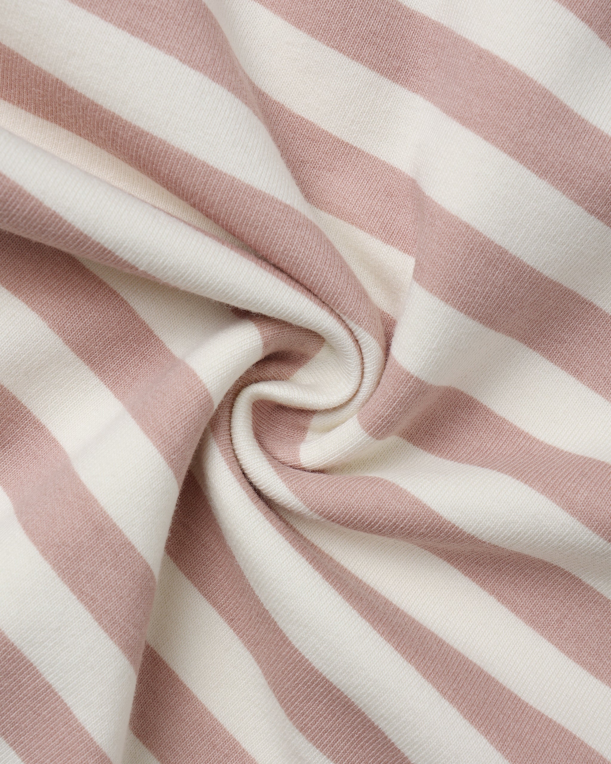 Crewneck Bubble Romper || Pink Stripe