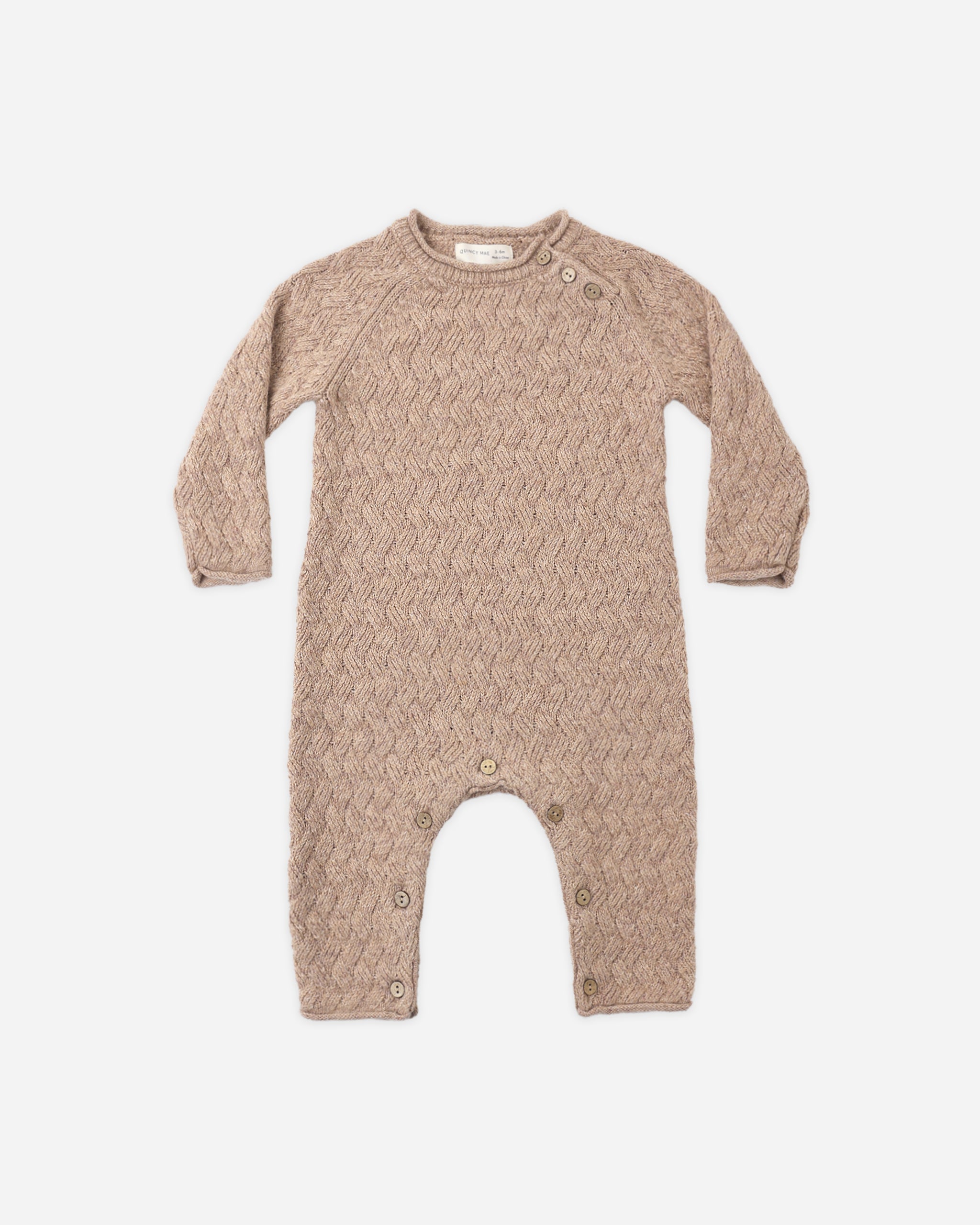 Cozy Heather Knit Jumpsuit Heathered Almond - Rylee + Cru | Kids Clothes | Trendy Baby Clothes | Modern Infant Outfits |