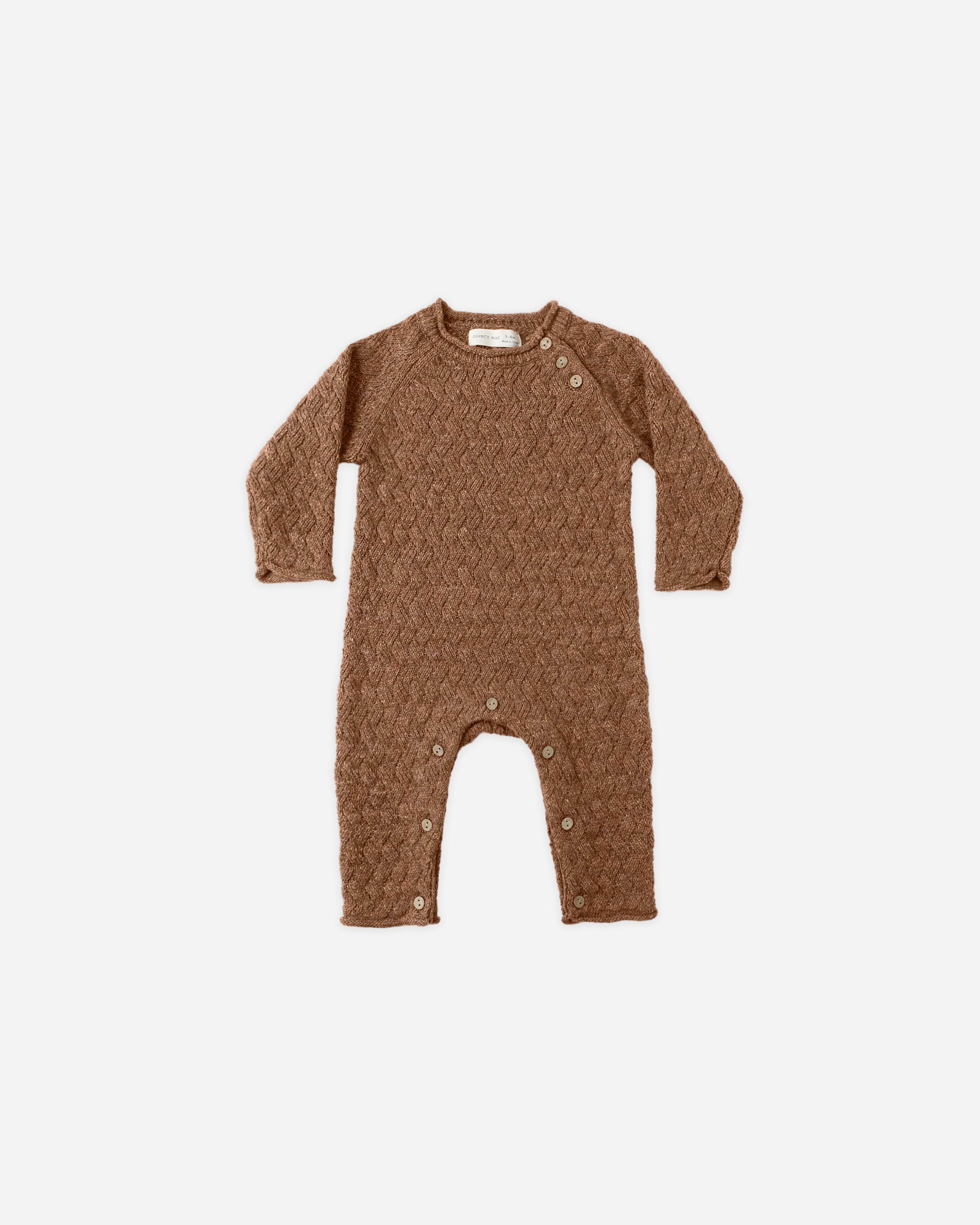 Combinaison douillette en tricot chiné || Cèdre