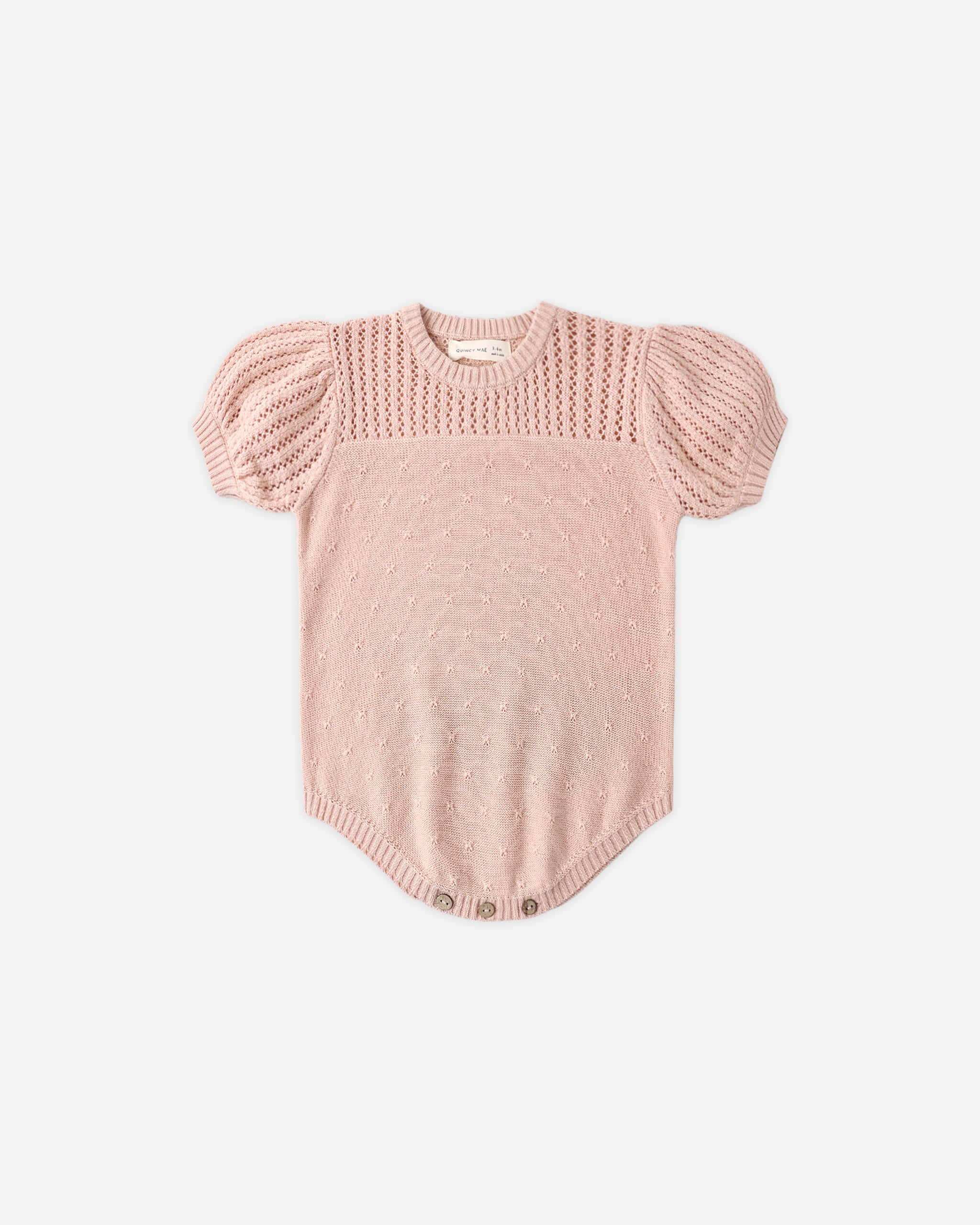 Pointelle Knit Romper Melon - Rylee + Cru | Kids Clothes | Trendy Baby Clothes | Modern Infant Outfits |