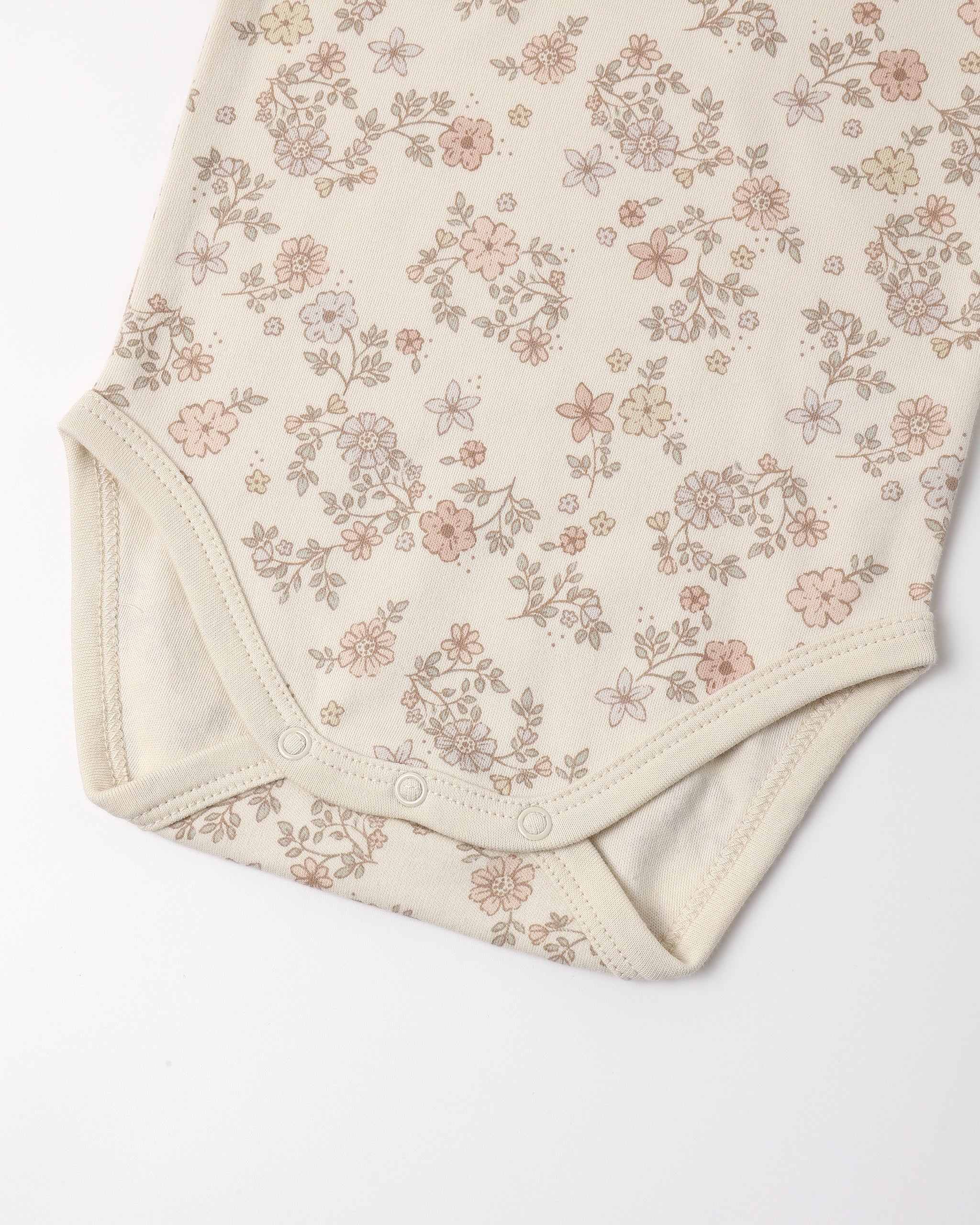 Jersey Bodysuit, 2 Pack Floral Vine, Dusty Rose - Rylee + Cru | Kids Clothes | Trendy Baby Clothes | Modern Infant Outfits |