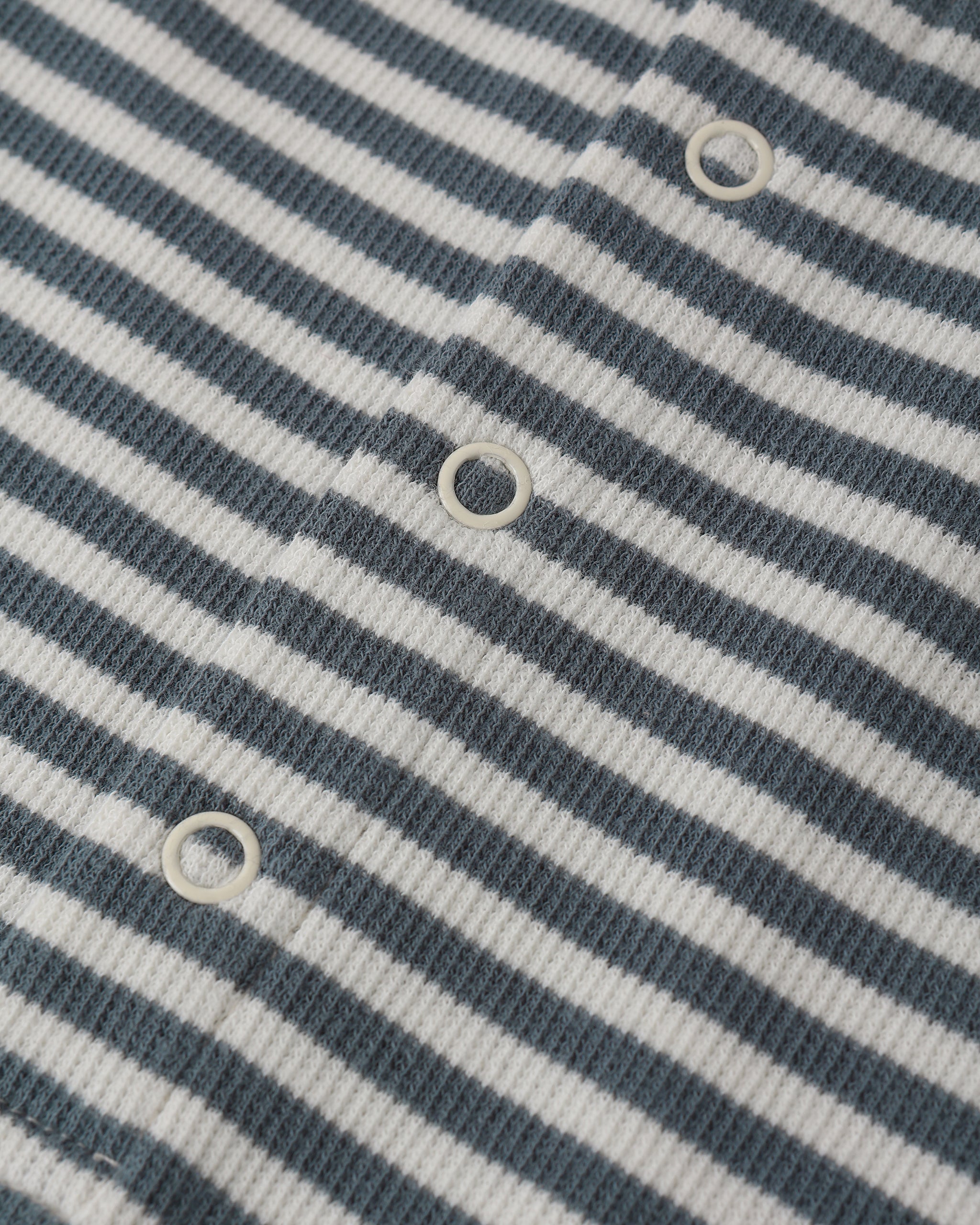 Ribbed Henley Romper Ocean Stripe - Rylee + Cru | Kids Clothes | Trendy Baby Clothes | Modern Infant Outfits |