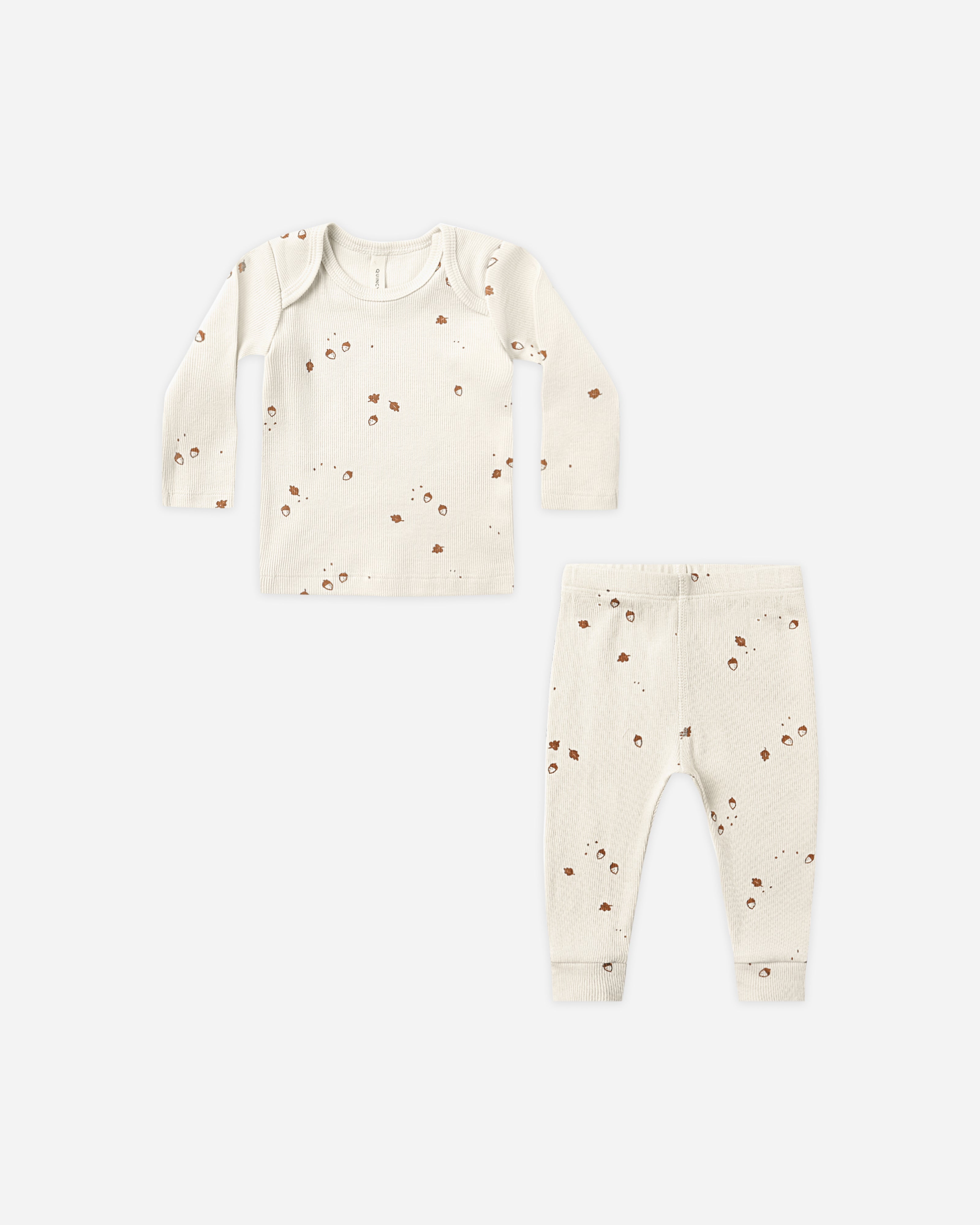 Ensemble t-shirt côtelé et legging || Glands