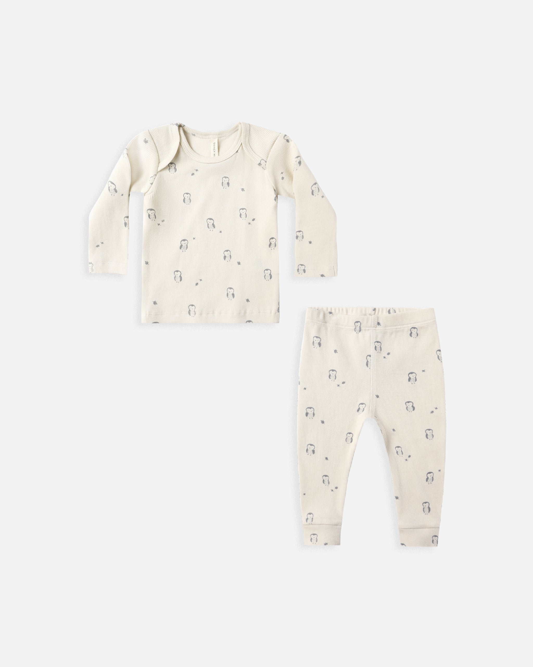 Ensemble t-shirt côtelé et legging || Hiboux