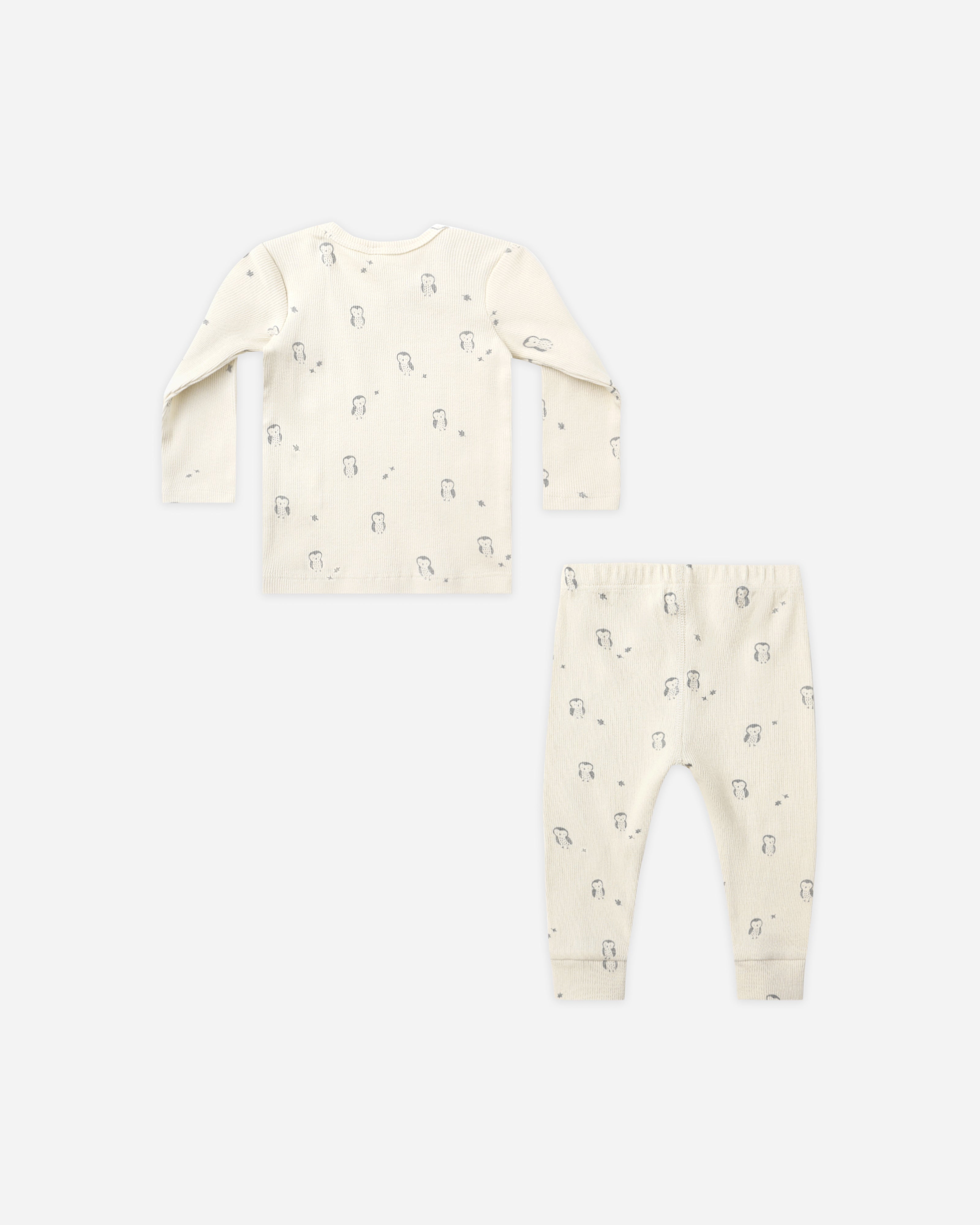 Ensemble t-shirt côtelé et legging || Hiboux
