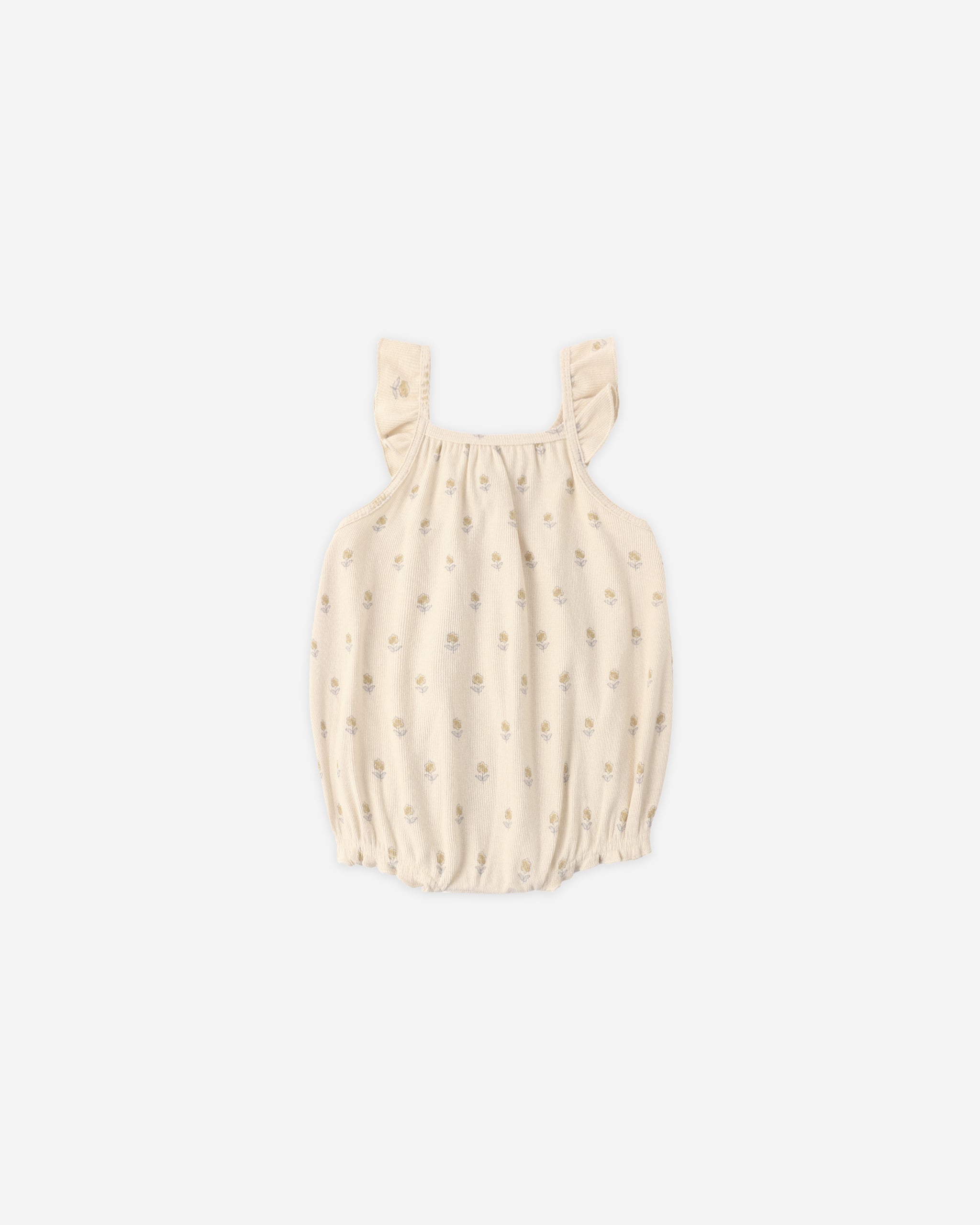 Ribbed Ruffle Romper Buttercup - Rylee + Cru | Kids Clothes | Trendy Baby Clothes | Modern Infant Outfits |