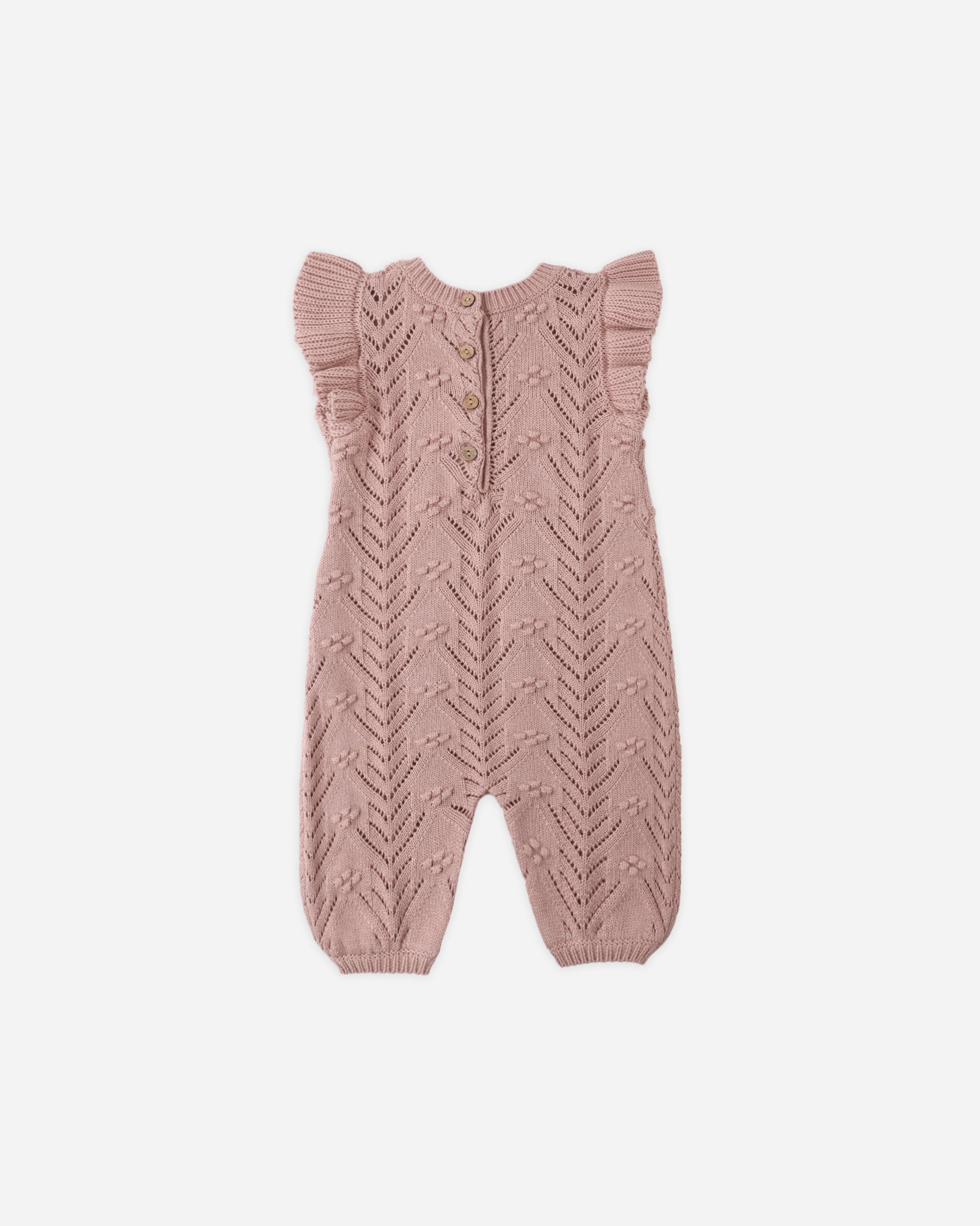 Mira Knit Romper Mauve - Rylee + Cru | Kids Clothes | Trendy Baby Clothes | Modern Infant Outfits |