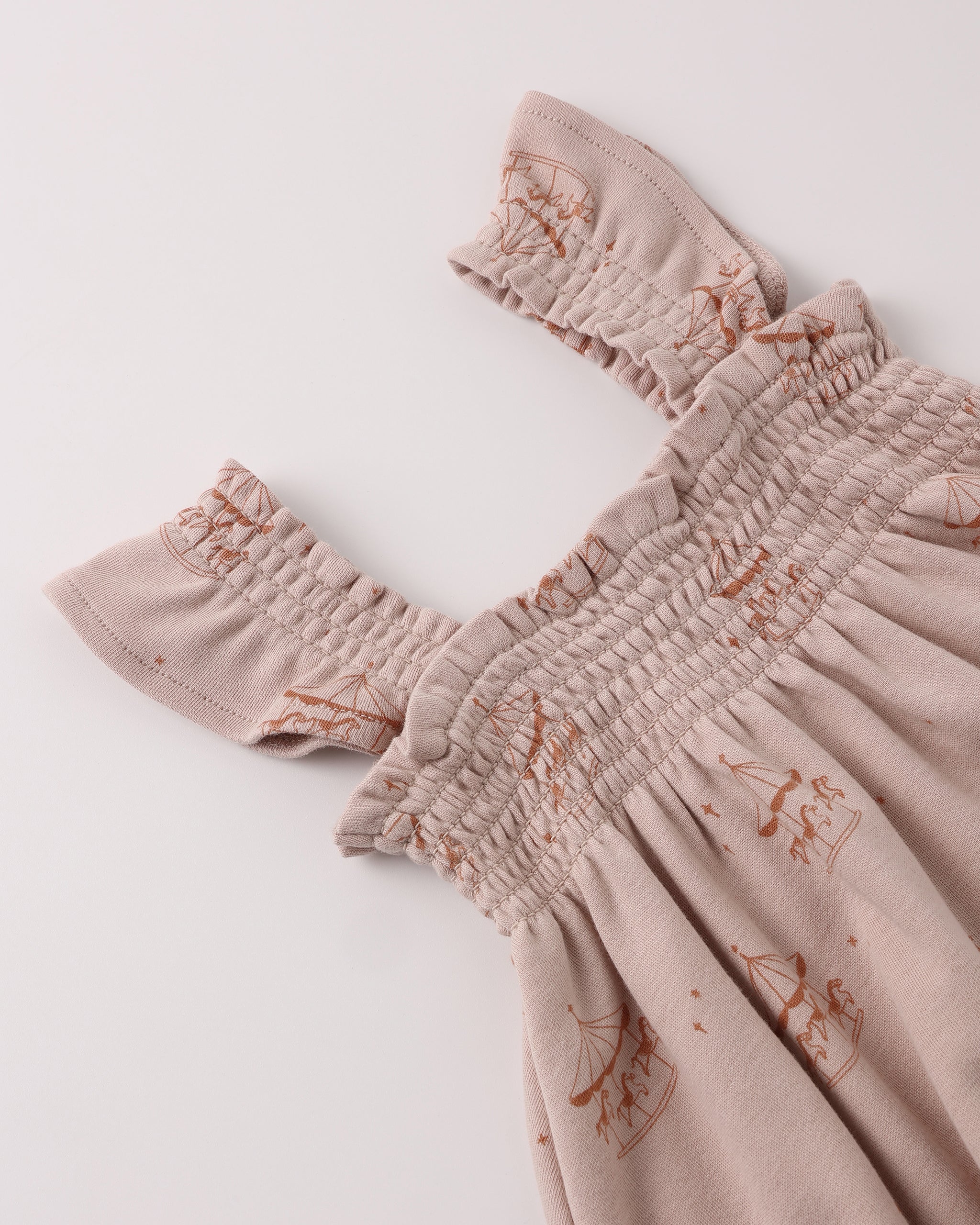 Smocked Jersey Dress Carousel - Rylee + Cru | Kids Clothes | Trendy Baby Clothes | Modern Infant Outfits |