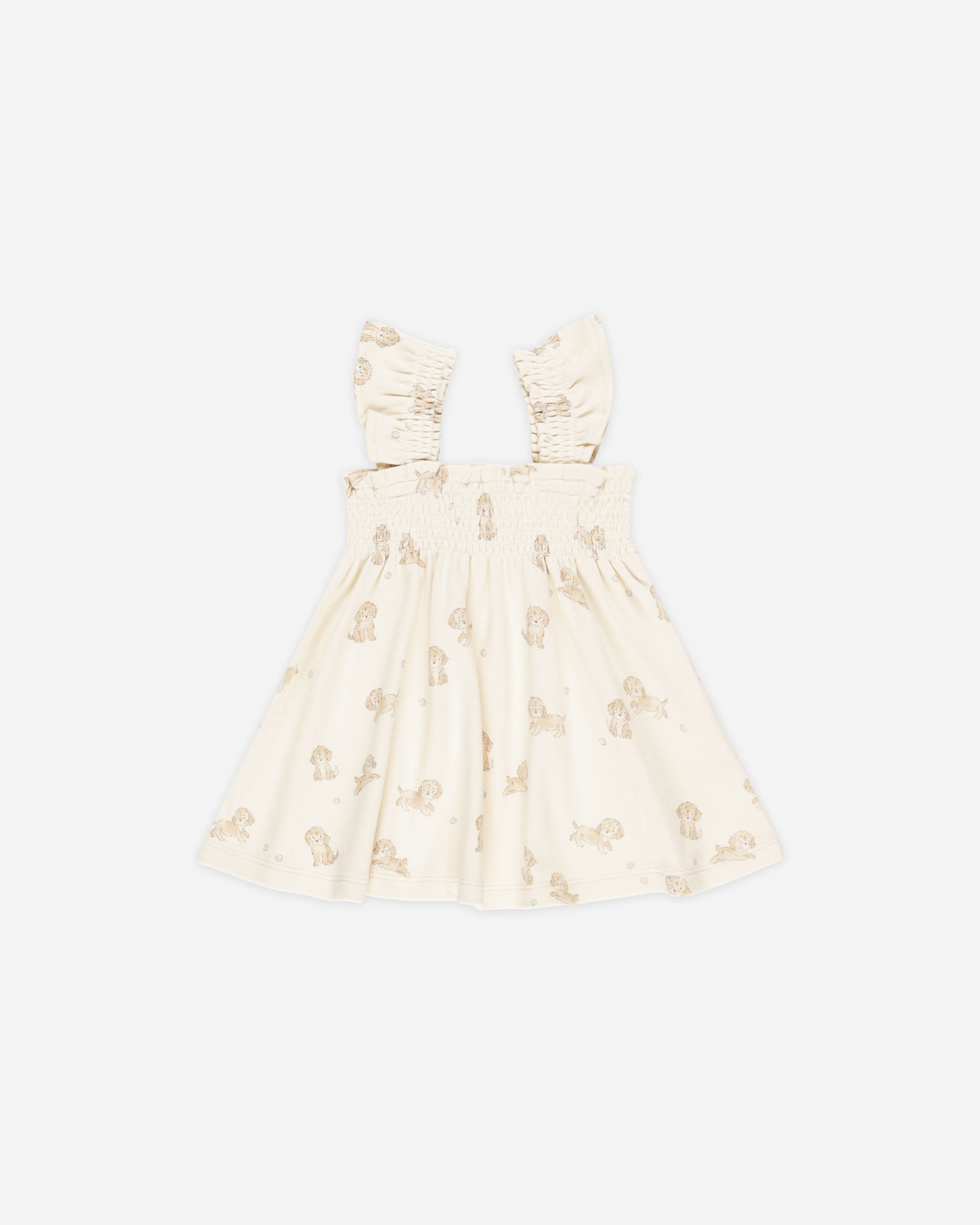 -Smocked Jersey Dress || Puppies-