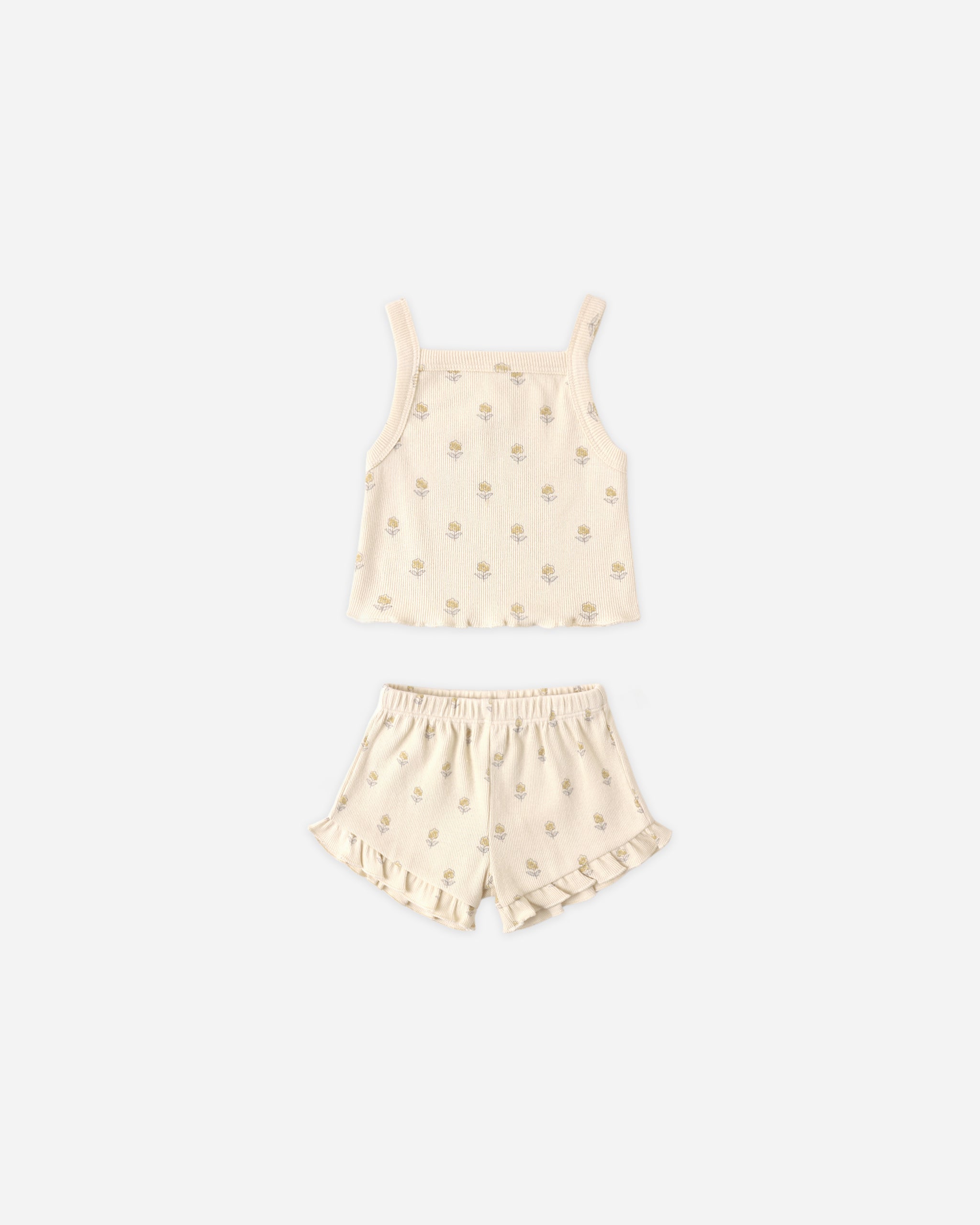 Evie Tank + Shortie Set Buttercup - Rylee + Cru | Kids Clothes | Trendy Baby Clothes | Modern Infant Outfits |