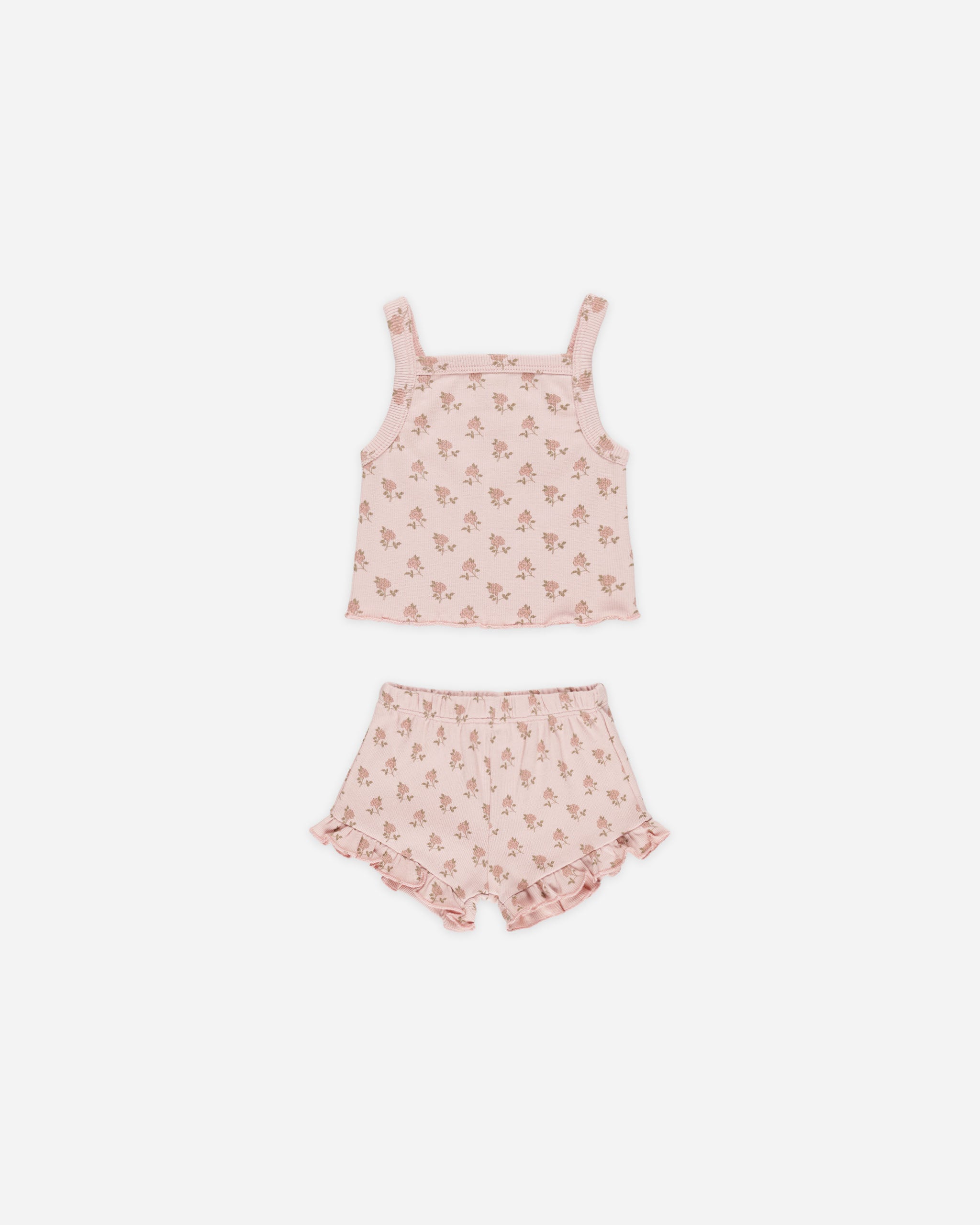 Evie Tank + Shortie Set || Roses