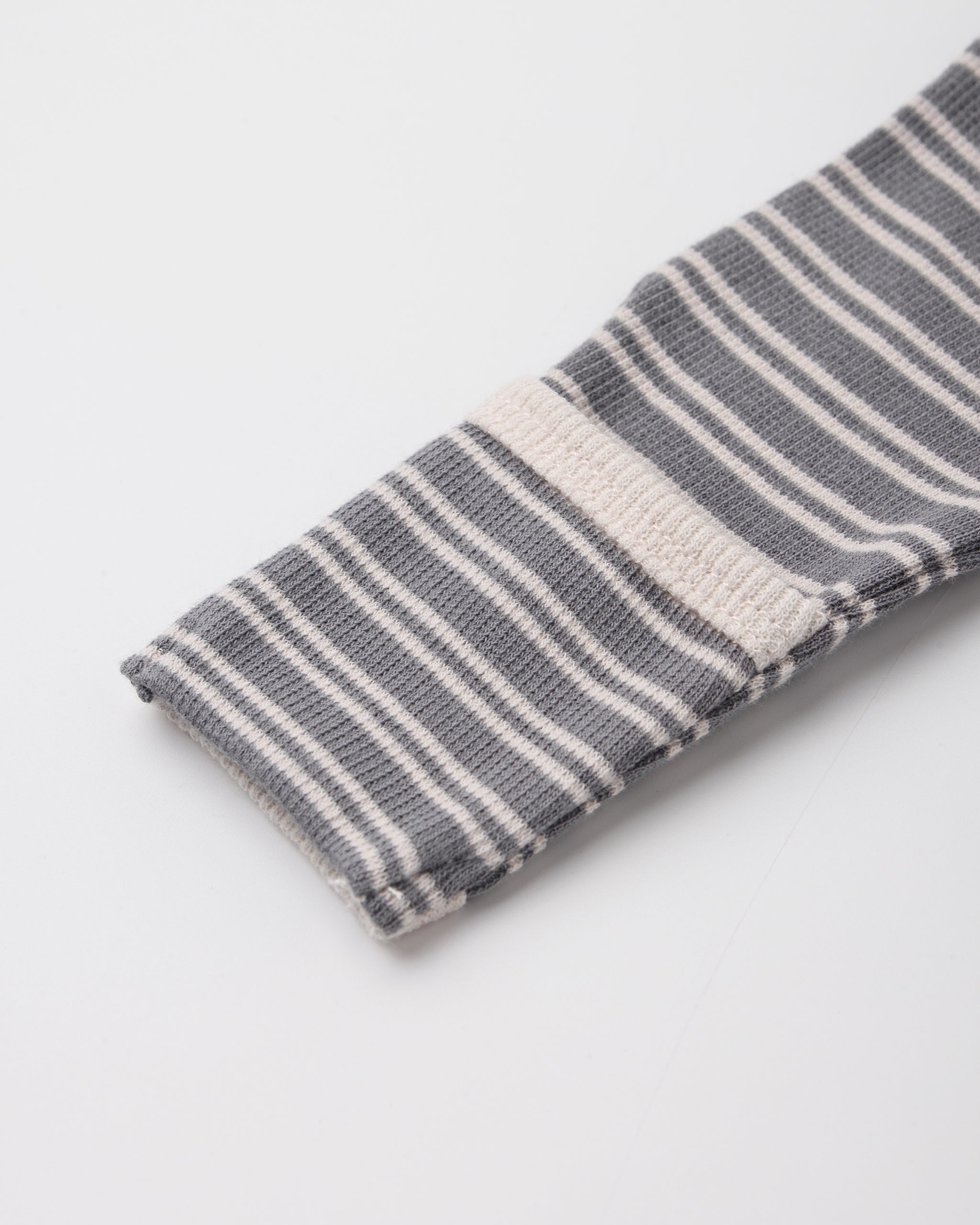 Knotted Baby Gown + Hat Set Slate Microstripe - Rylee + Cru | Kids Clothes | Trendy Baby Clothes | Modern Infant Outfits |