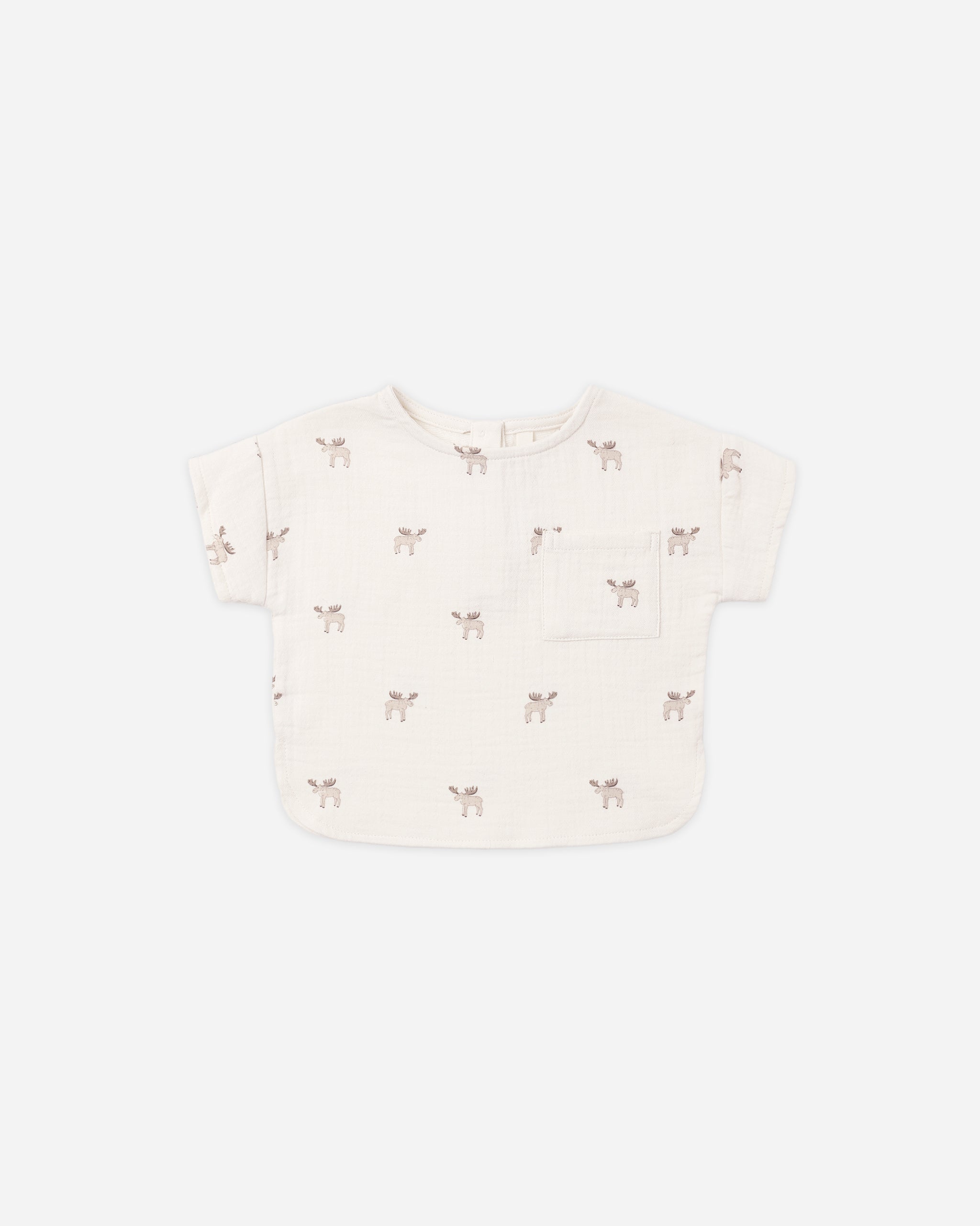 Woven Boxy Top Moose - Rylee + Cru | Kids Clothes | Trendy Baby Clothes | Modern Infant Outfits |