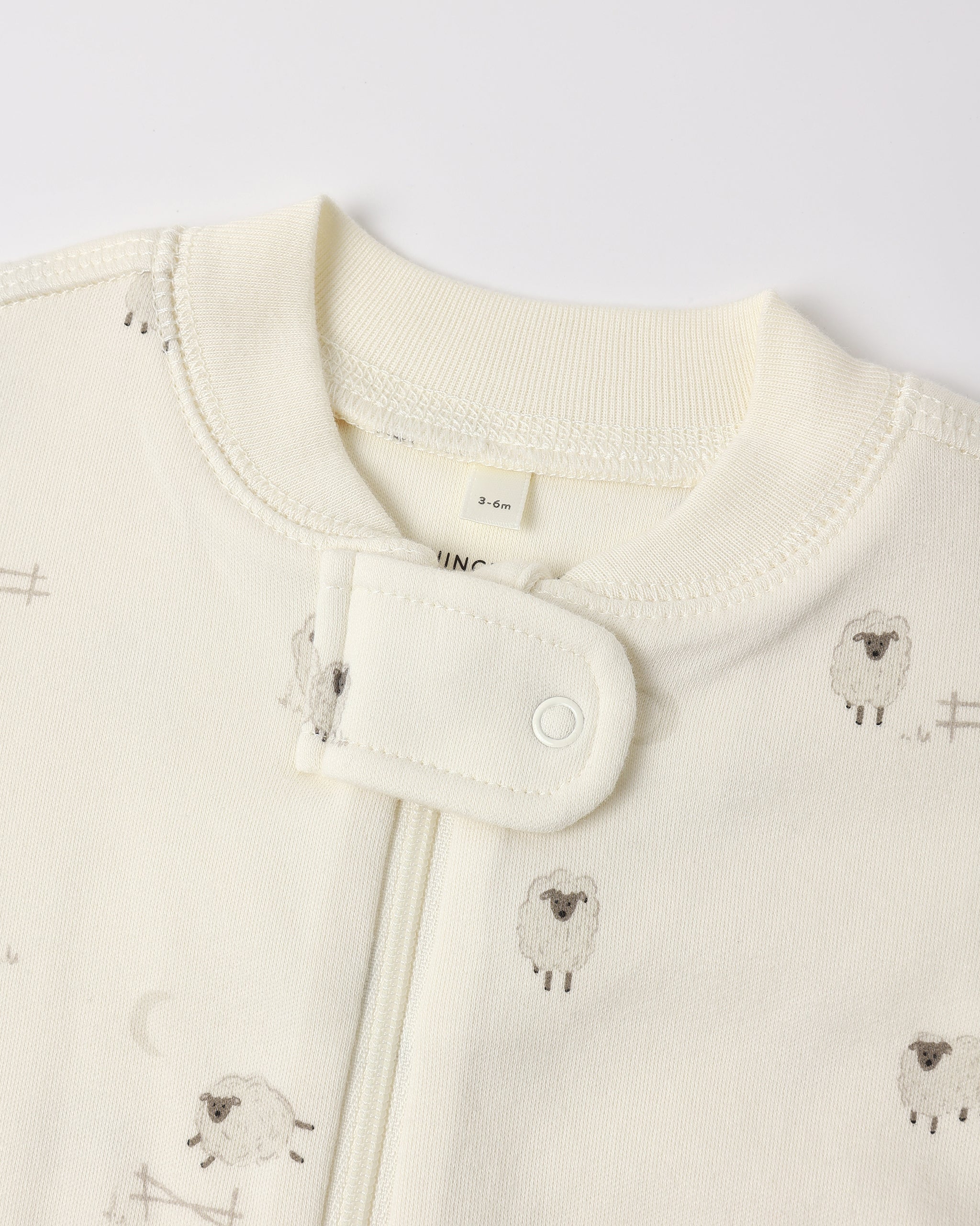 Zip Long Sleeve Sleeper Footie Sheep - Rylee + Cru | Kids Clothes | Trendy Baby Clothes | Modern Infant Outfits |