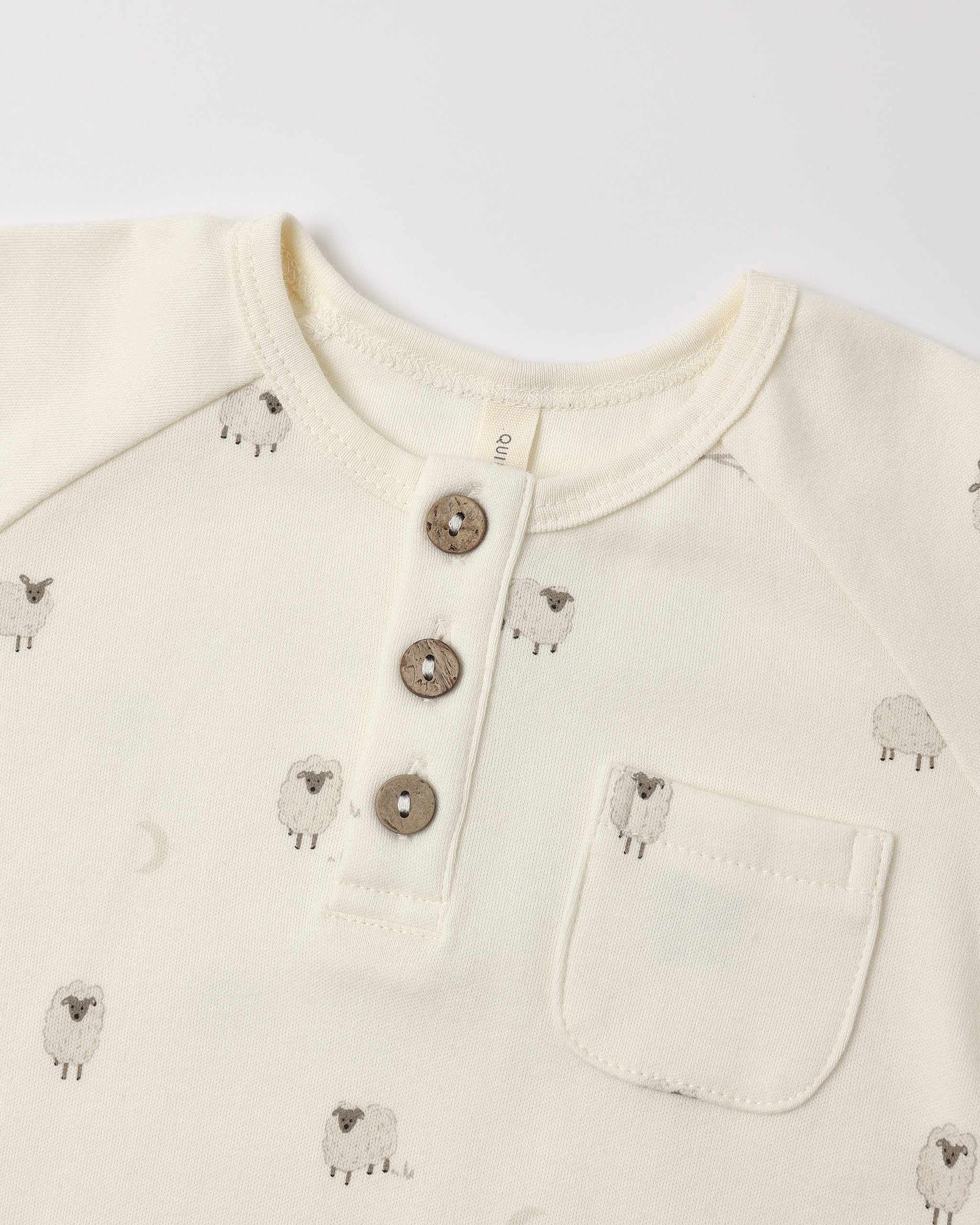 Short Sleeve Jumpsuit Sheep - Rylee + Cru | Kids Clothes | Trendy Baby Clothes | Modern Infant Outfits |