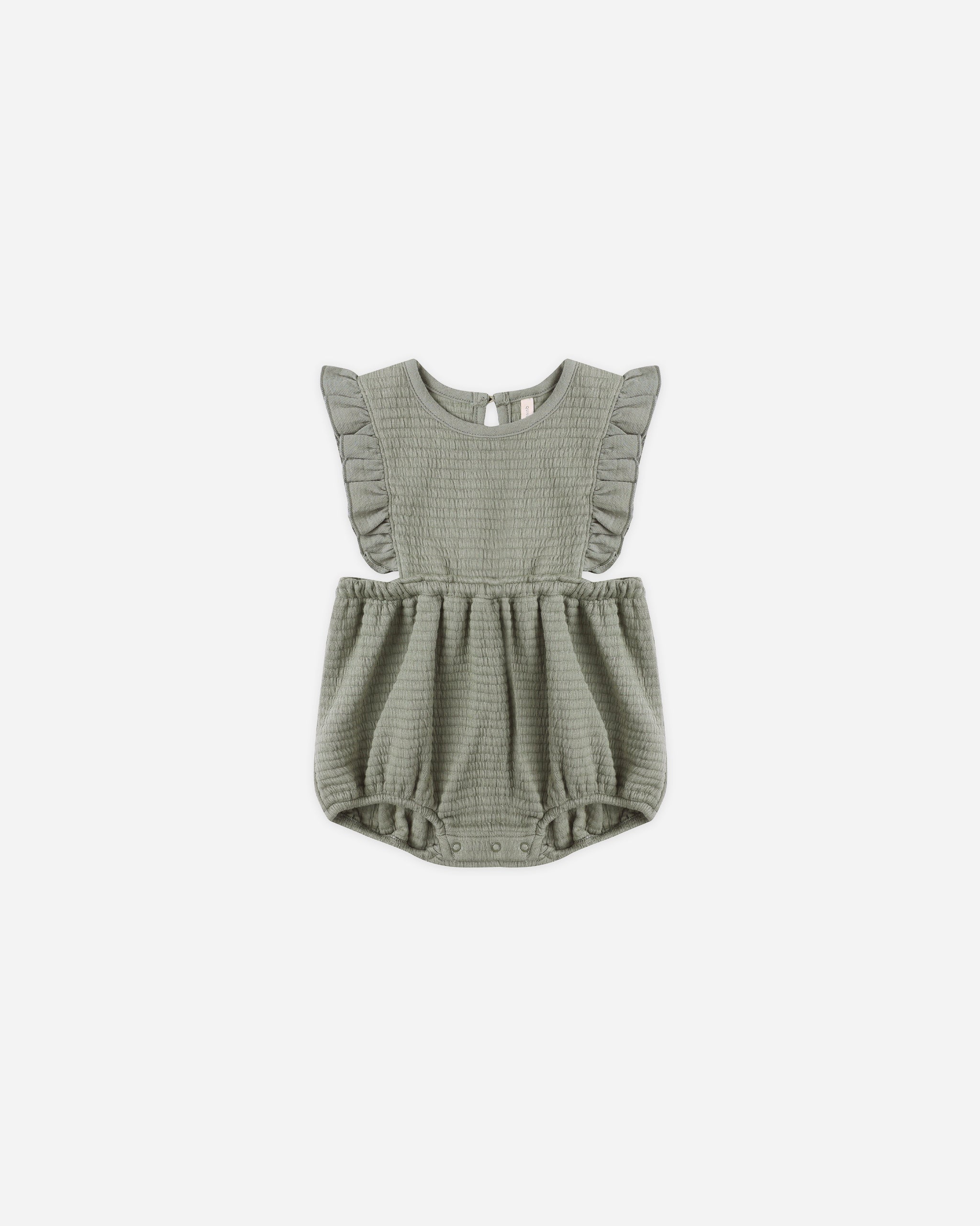 Ruffle Bubble Romper || Forest