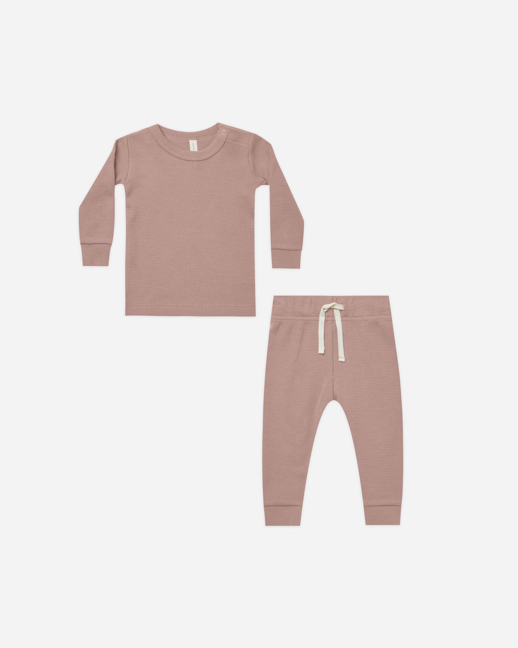 Waffle Top + Pant Set || Mauve