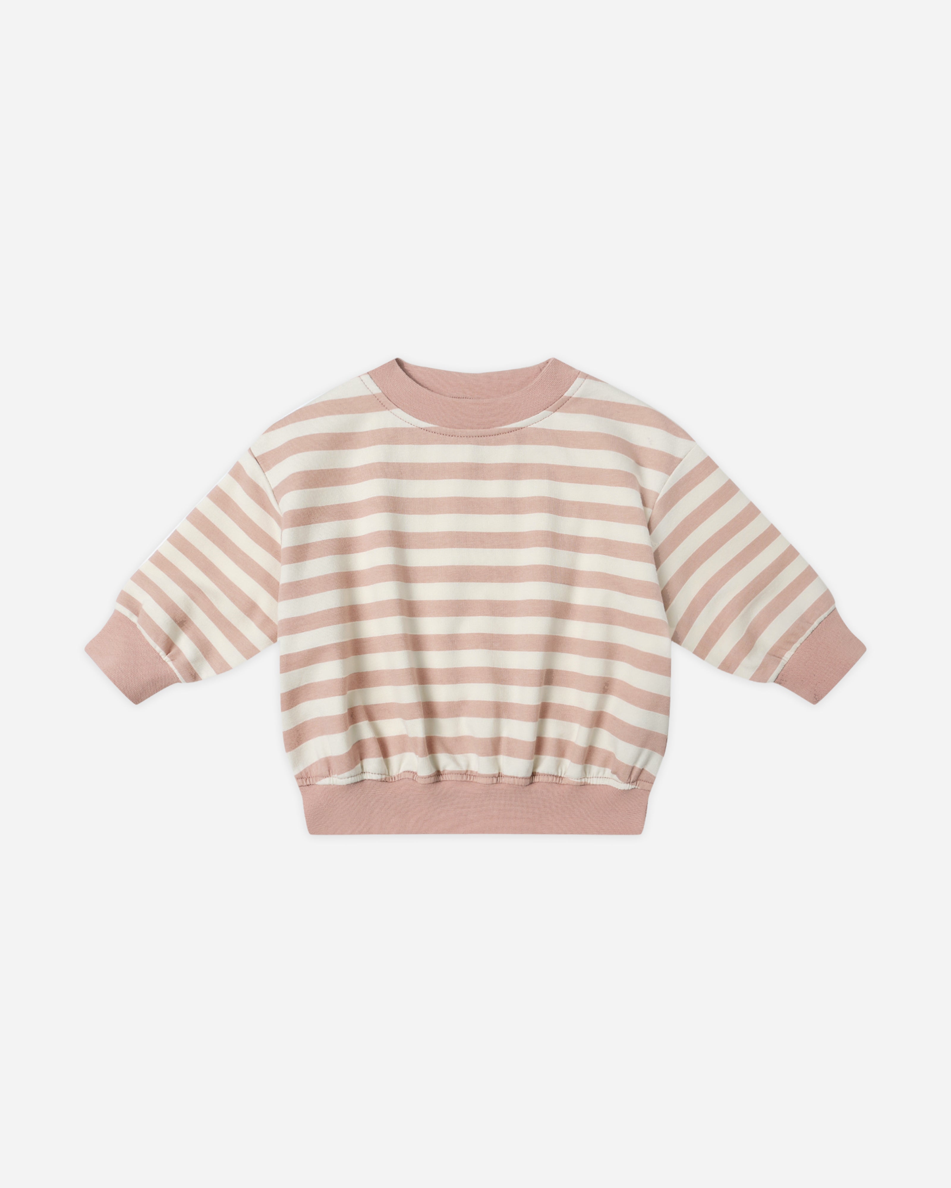 Sweat-shirt décontracté || Rayures roses