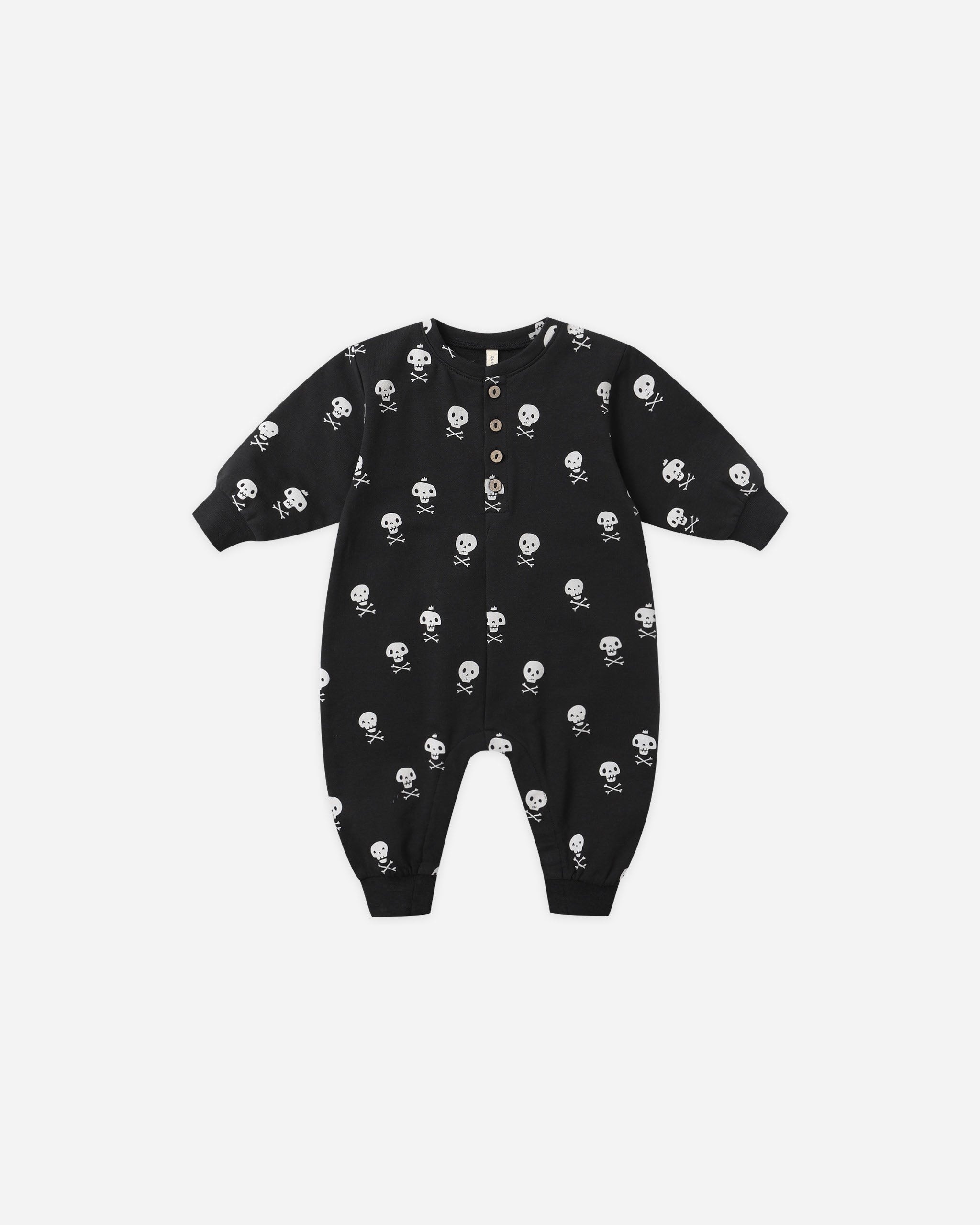 Relaxed Fleece Jumpsuit || Crossbones - Rylee + Cru | Kids Clothes | Trendy Baby Clothes | Modern Infant Outfits |
