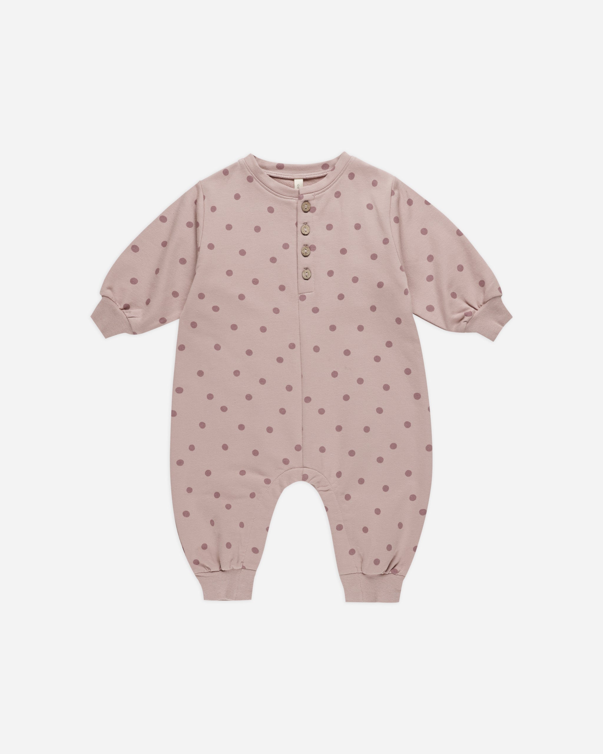 Relaxed Fleece Jumpsuit || Polka Dots