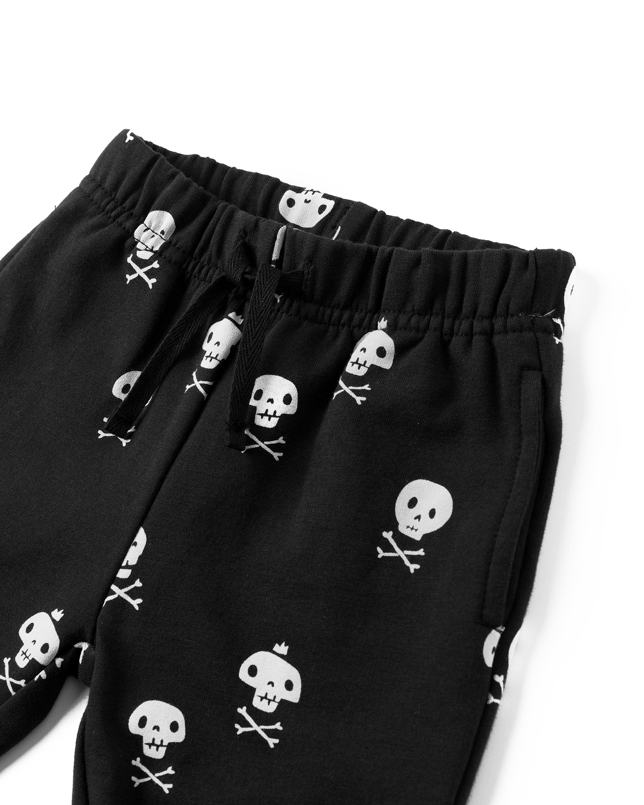 Relaxed Fleece Sweatpant || Crossbones - Rylee + Cru | Kids Clothes | Trendy Baby Clothes | Modern Infant Outfits |