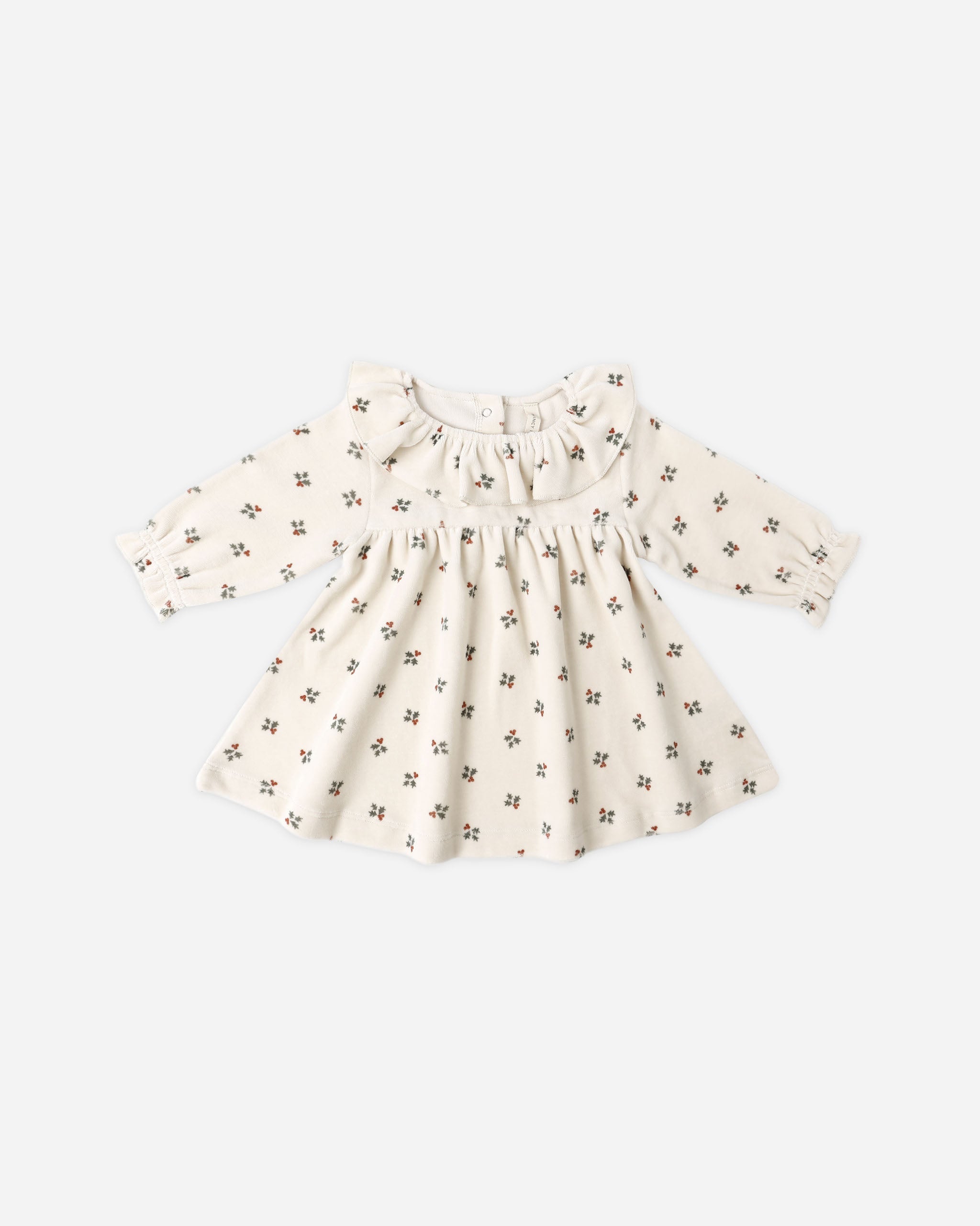 Velour Baby Dress || Holly Berry