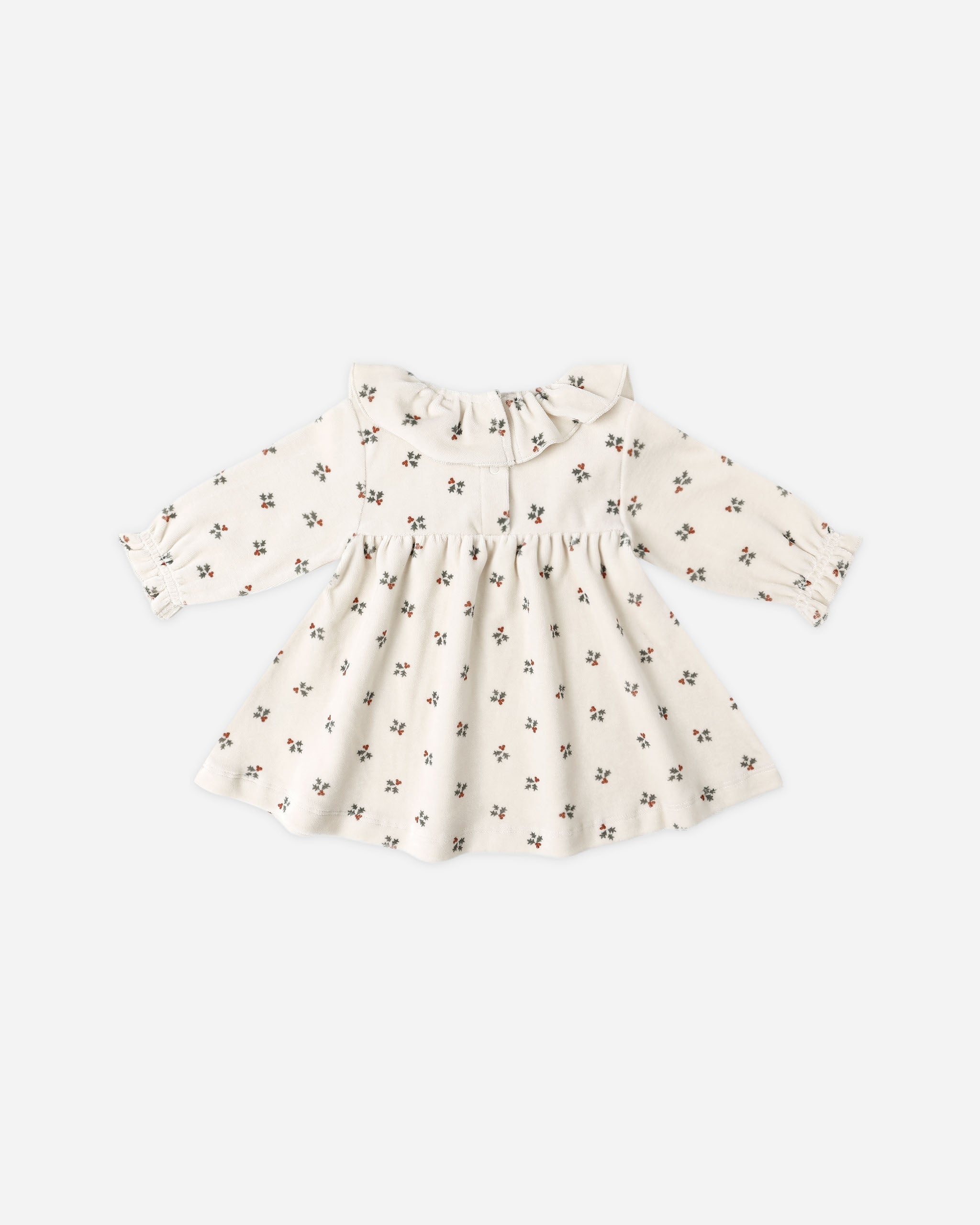 Velour Baby Dress || Holly Berry