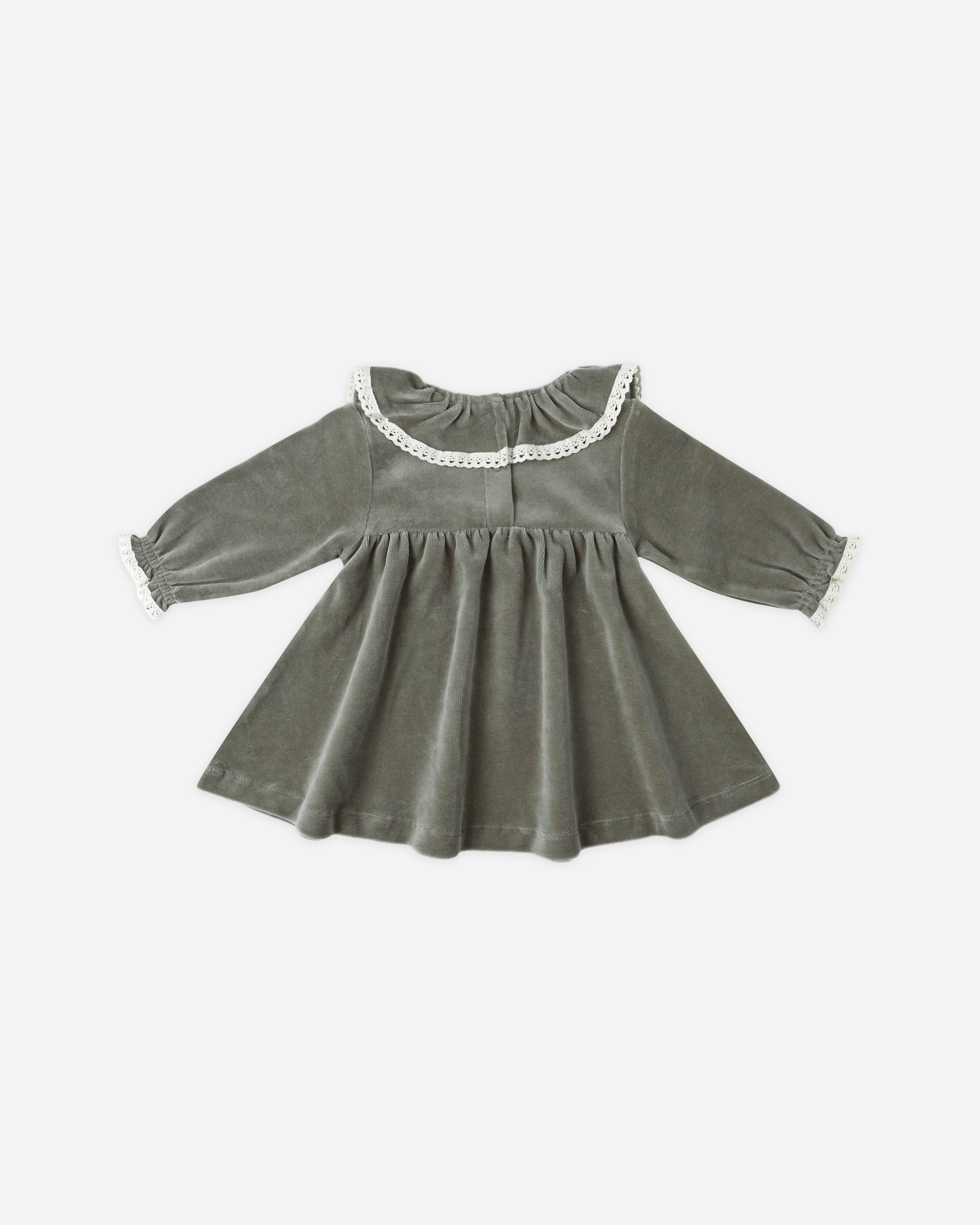 Velour Baby Dress || Forest
