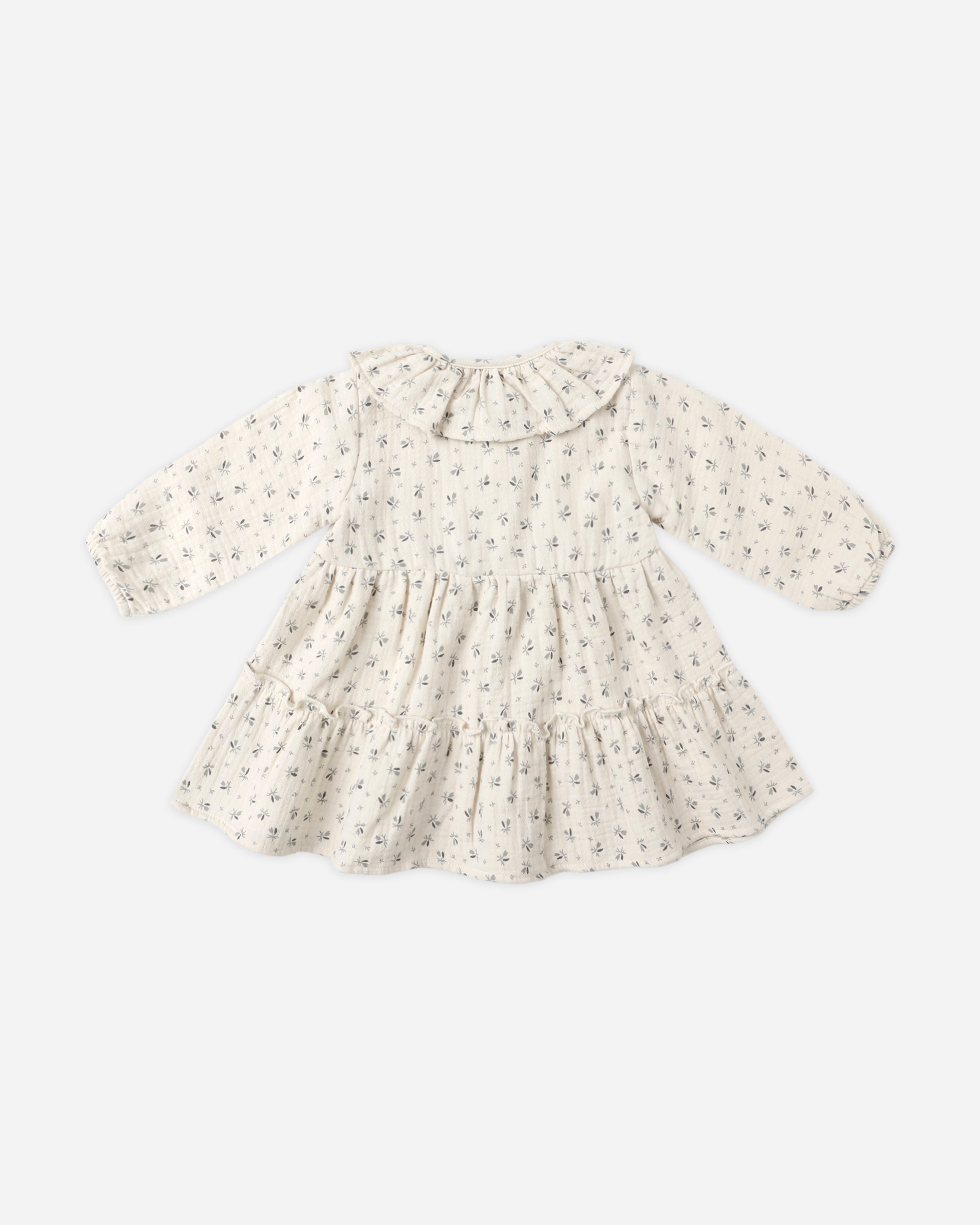 Robe boutonnée à col volanté || Bluebell