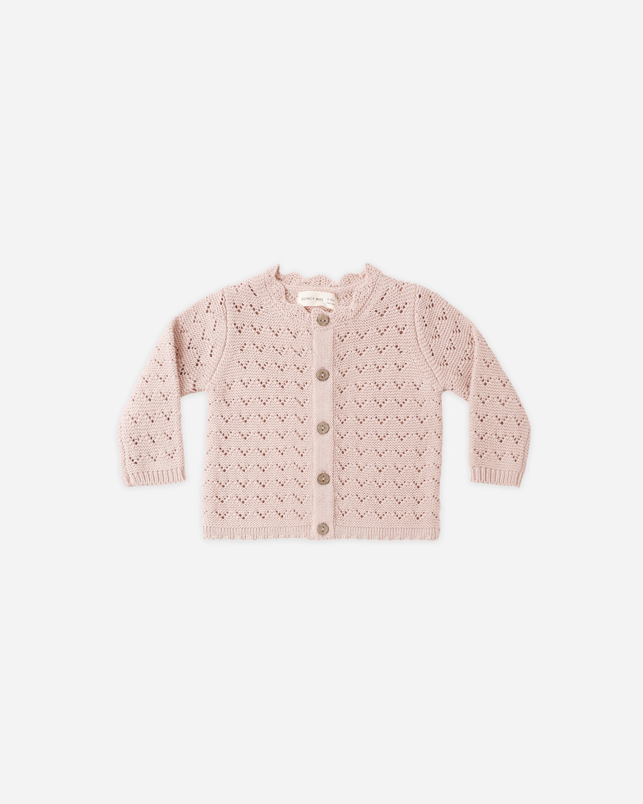 Scalloped Cardigan Blush - Rylee + Cru | Kids Clothes | Trendy Baby Clothes | Modern Infant Outfits |