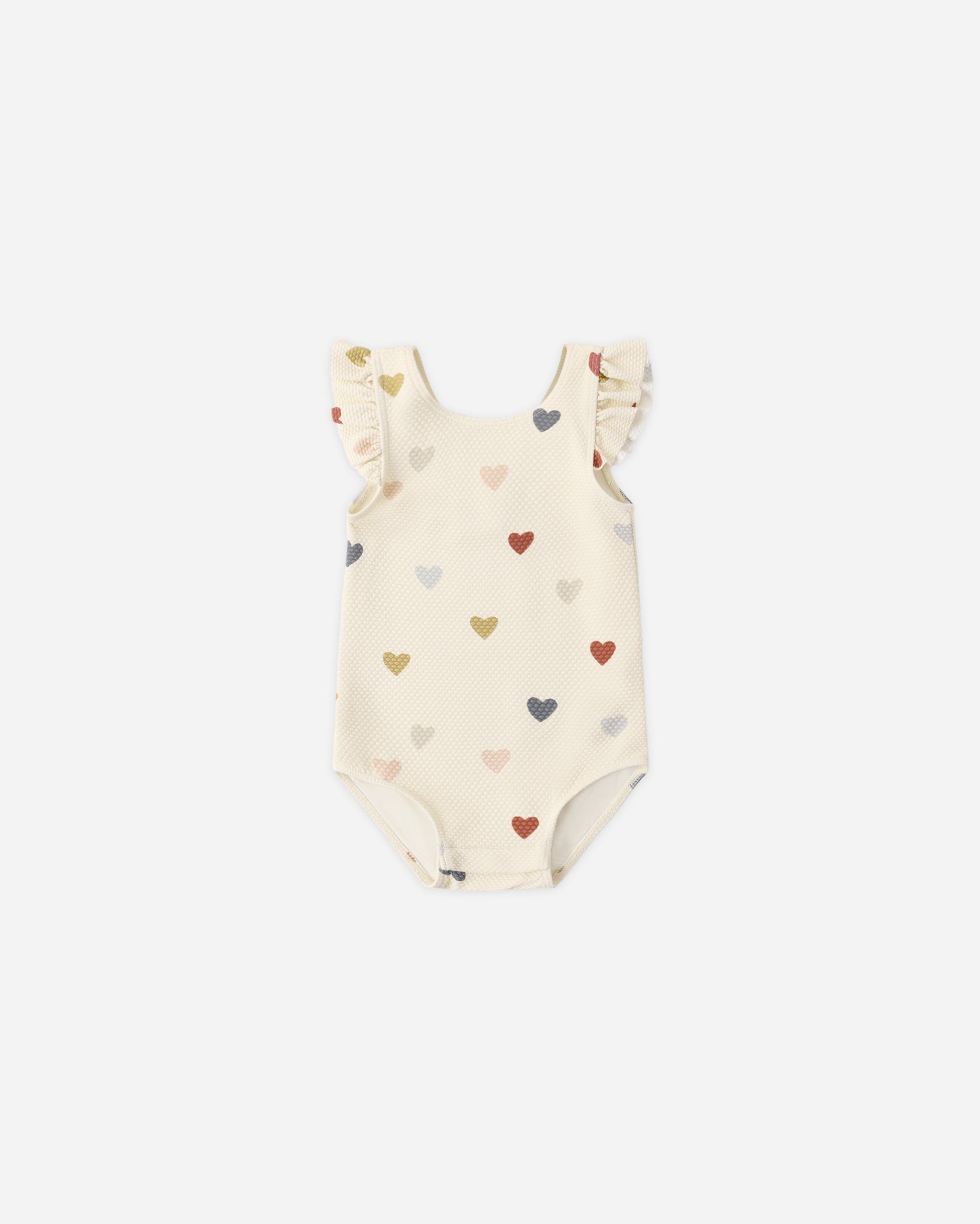 Scoop Back One-Piece Swimsuit Confetti Hearts - Rylee + Cru | Kids Clothes | Trendy Baby Clothes | Modern Infant Outfits |