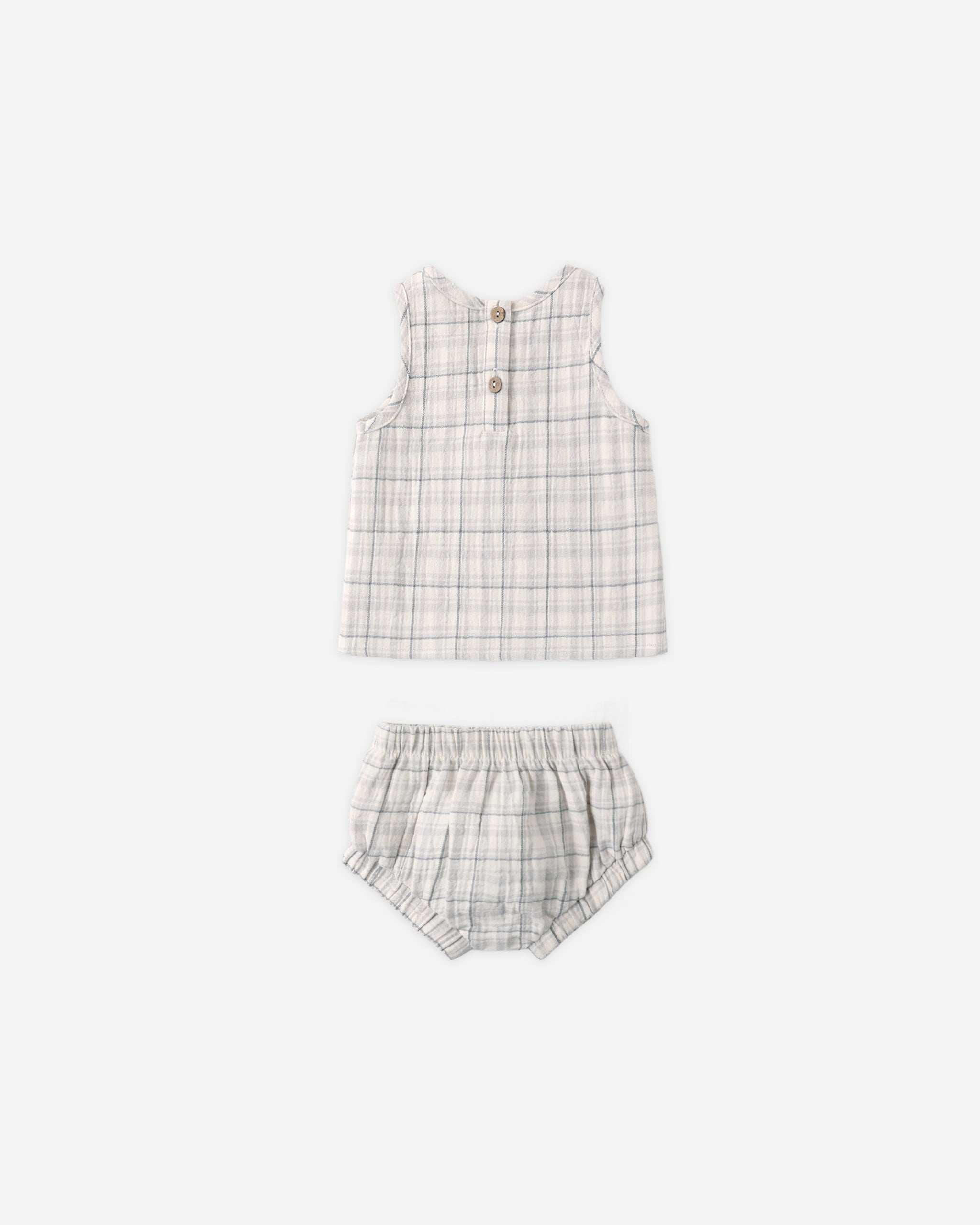 Woven Tank Set Blue Plaid - Rylee + Cru | Kids Clothes | Trendy Baby Clothes | Modern Infant Outfits |