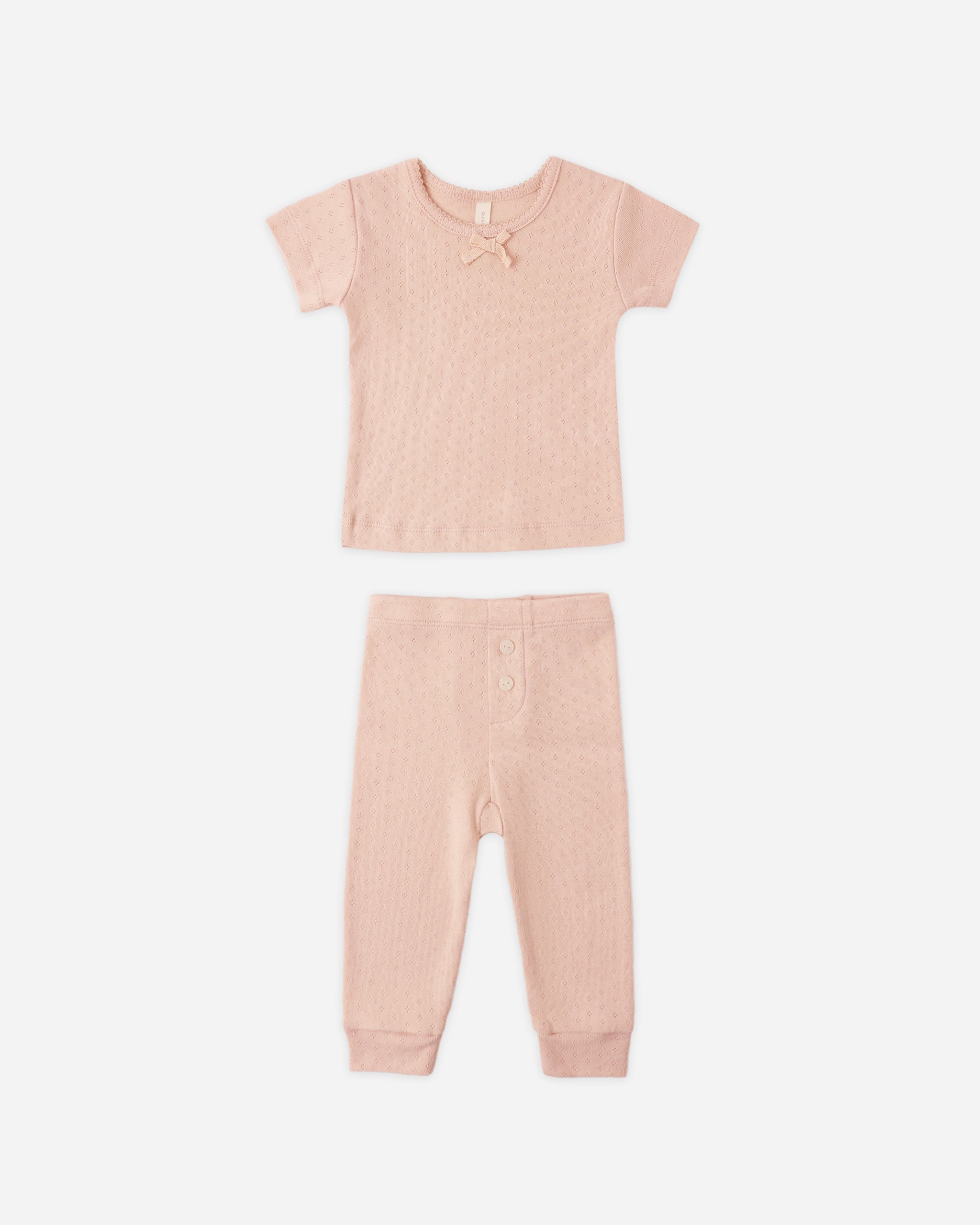 Pointelle Tee + Legging Melon - Rylee + Cru | Kids Clothes | Trendy Baby Clothes | Modern Infant Outfits |